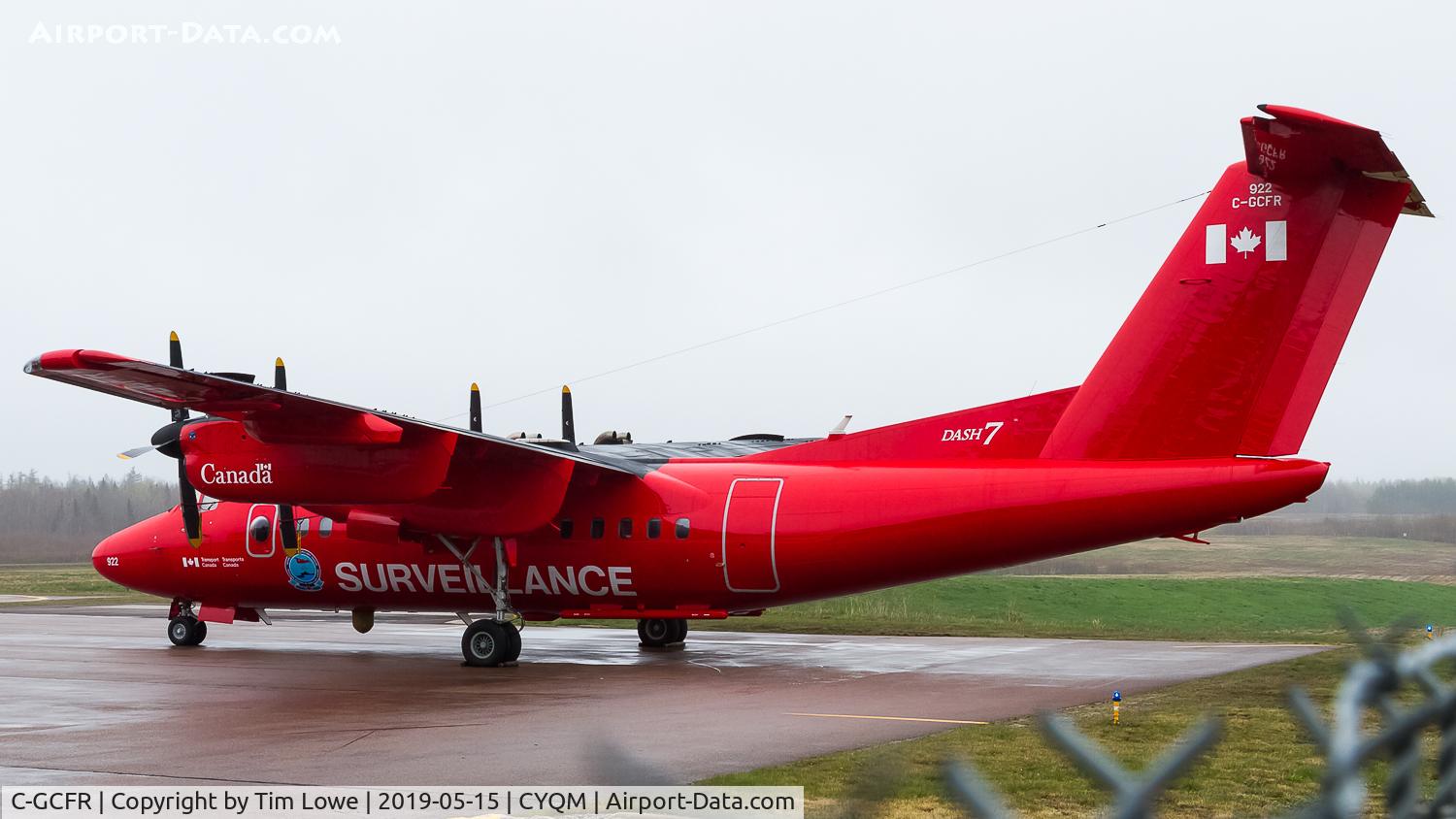C-GCFR, 1985 De Havilland Canada DHC-7-150 Dash 7 C/N 102, Sitting on the Transport ramp.