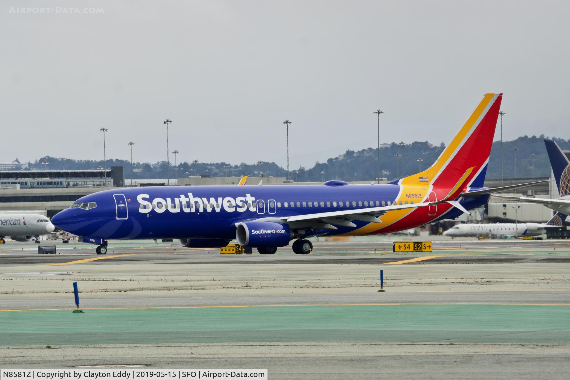 N8581Z, 2018 Boeing 737-8H4 C/N 64348, SFO 2019.