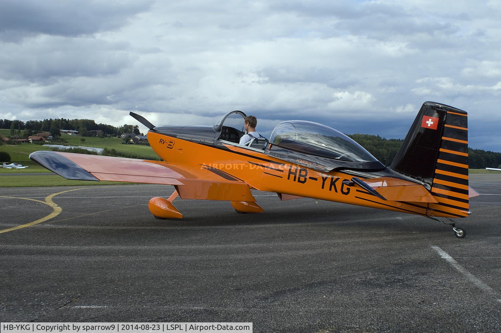 HB-YKG, 2014 Vans RV-8 C/N 82376, At Langenthal-Bleienbach airfield. A few weeks after its first flight.