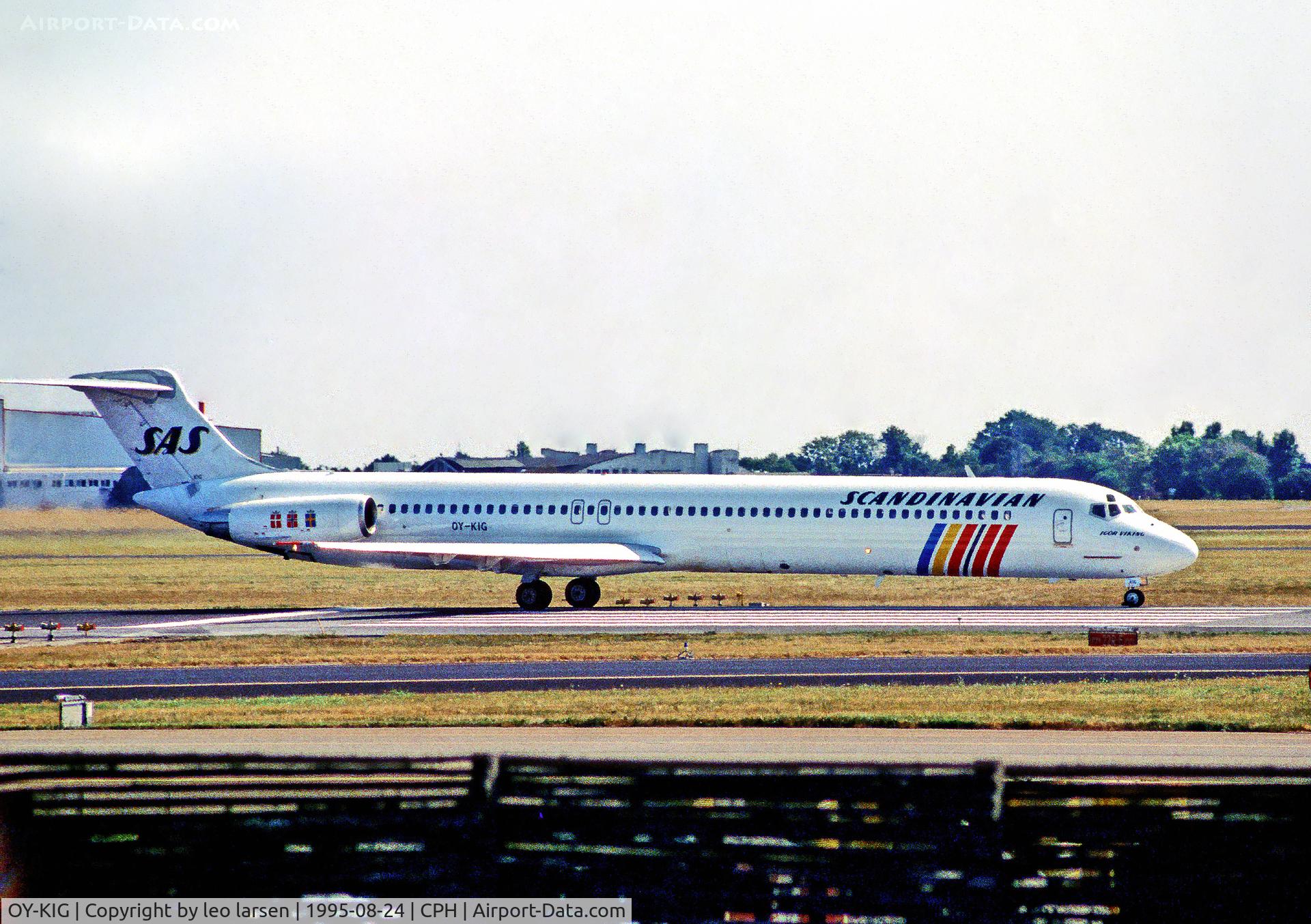 OY-KIG, 1981 McDonnell Douglas MD-81 (DC-9-81) C/N 48006, Copenhagen 24.8.1995