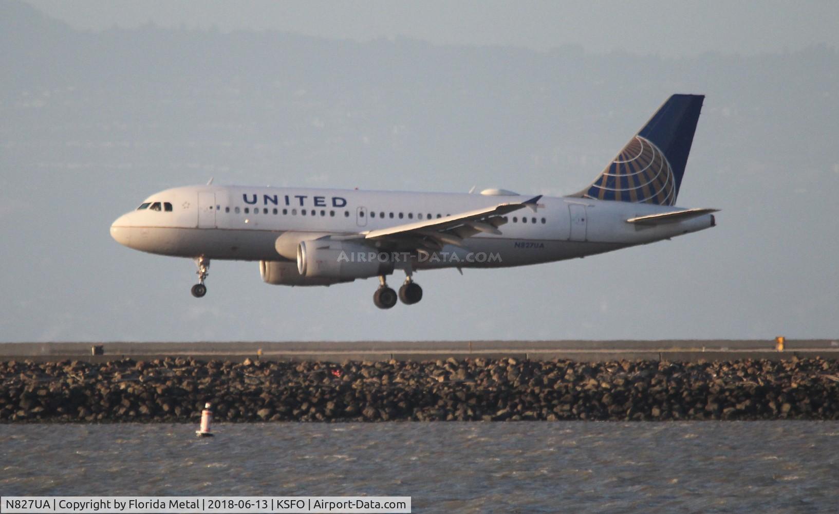 N827UA, 1999 Airbus A319-131 C/N 1022, United