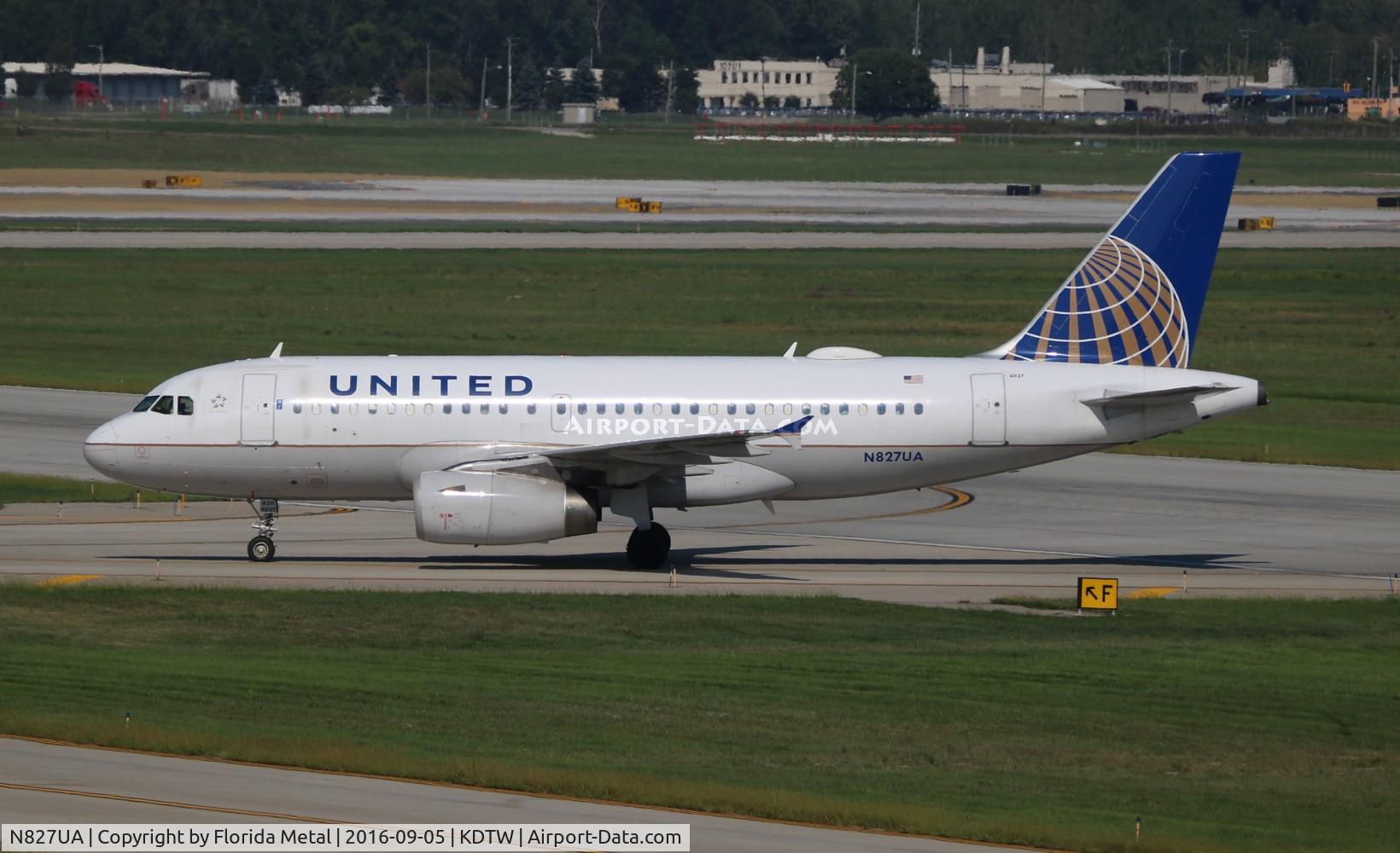 N827UA, 1999 Airbus A319-131 C/N 1022, United