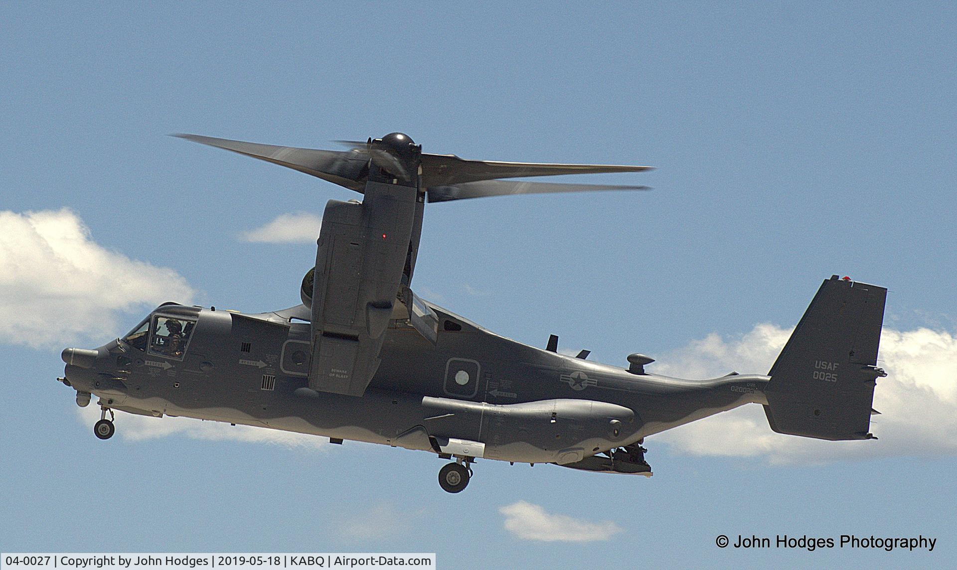 04-0027, 2004 Bell-Boeing CV-22B Osprey C/N D1008, coming in