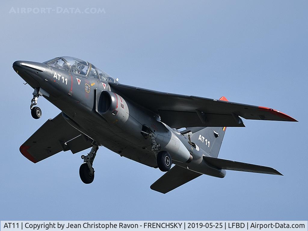 AT11, Dassault-Dornier Alpha Jet 1B C/N B11/1032, Belgian Air Force landing runway 23