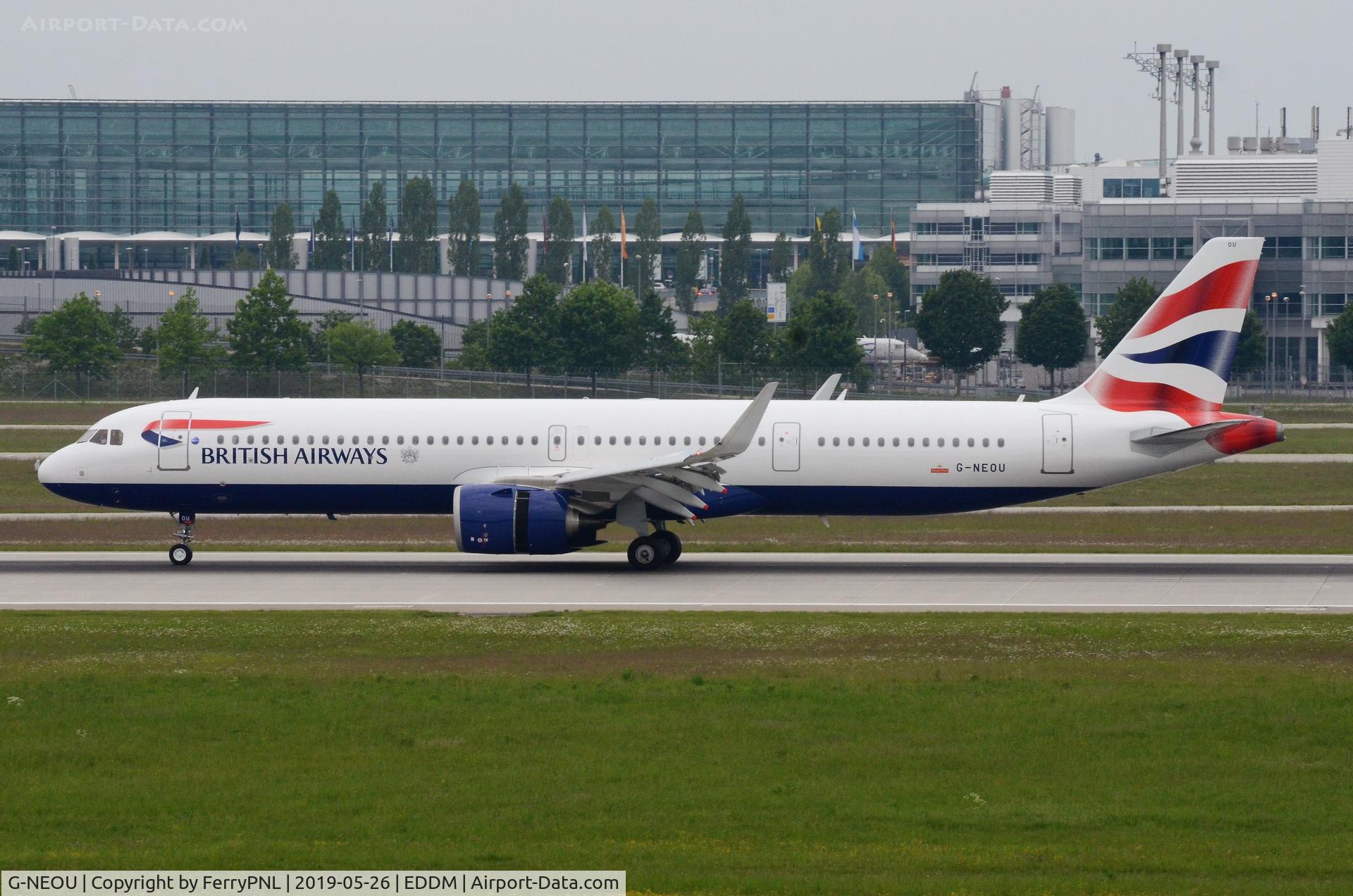 G-NEOU, 2019 Airbus A321-251NX C/N 8808, British Airways took delivery of this A321N two weeks ago.