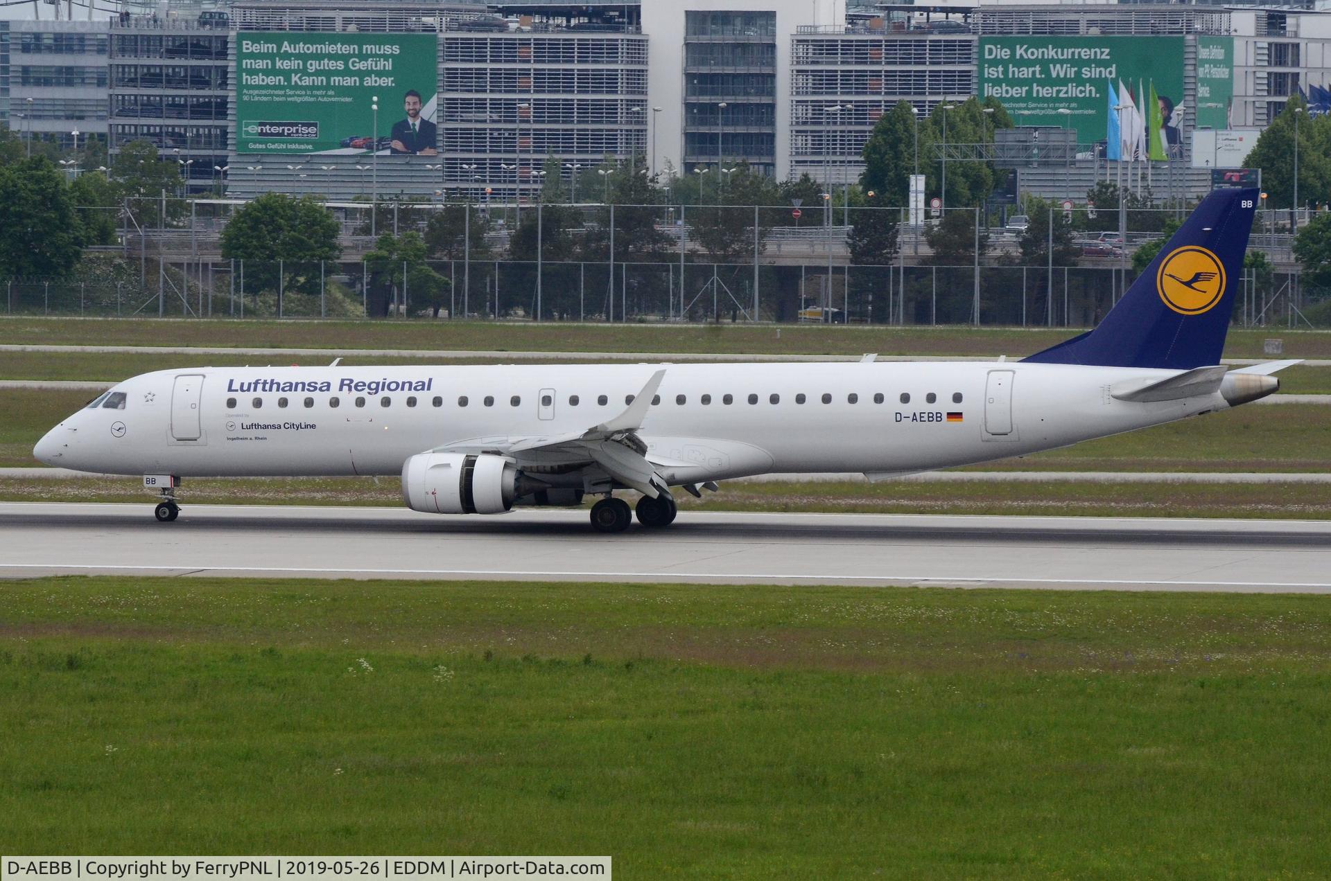 D-AEBB, 2009 Embraer 195LR (ERJ-190-200LR) C/N 19000316, Lufthansa ERJ190
