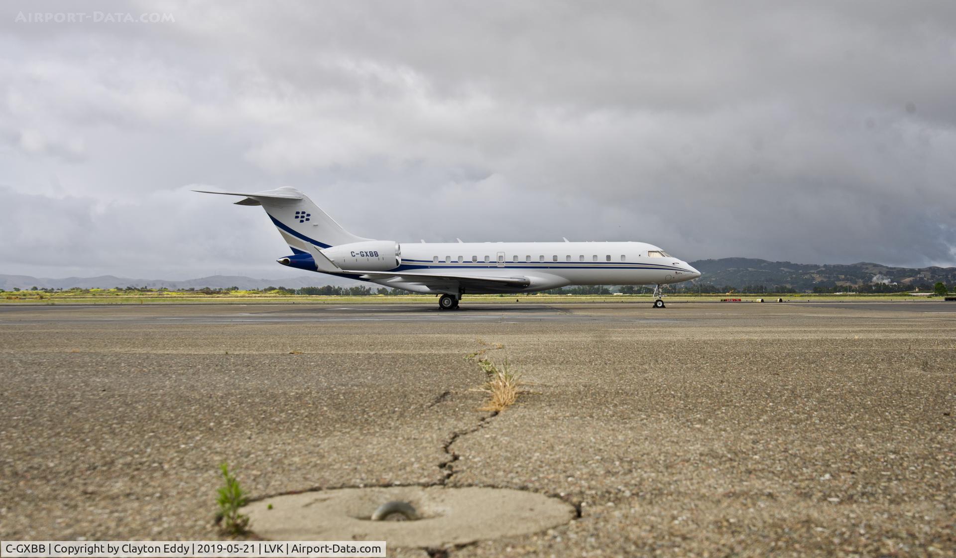 C-GXBB, 2007 Bombardier BD-700-1A11 Global 5000 C/N 9218, Livermore Airport California 2019.