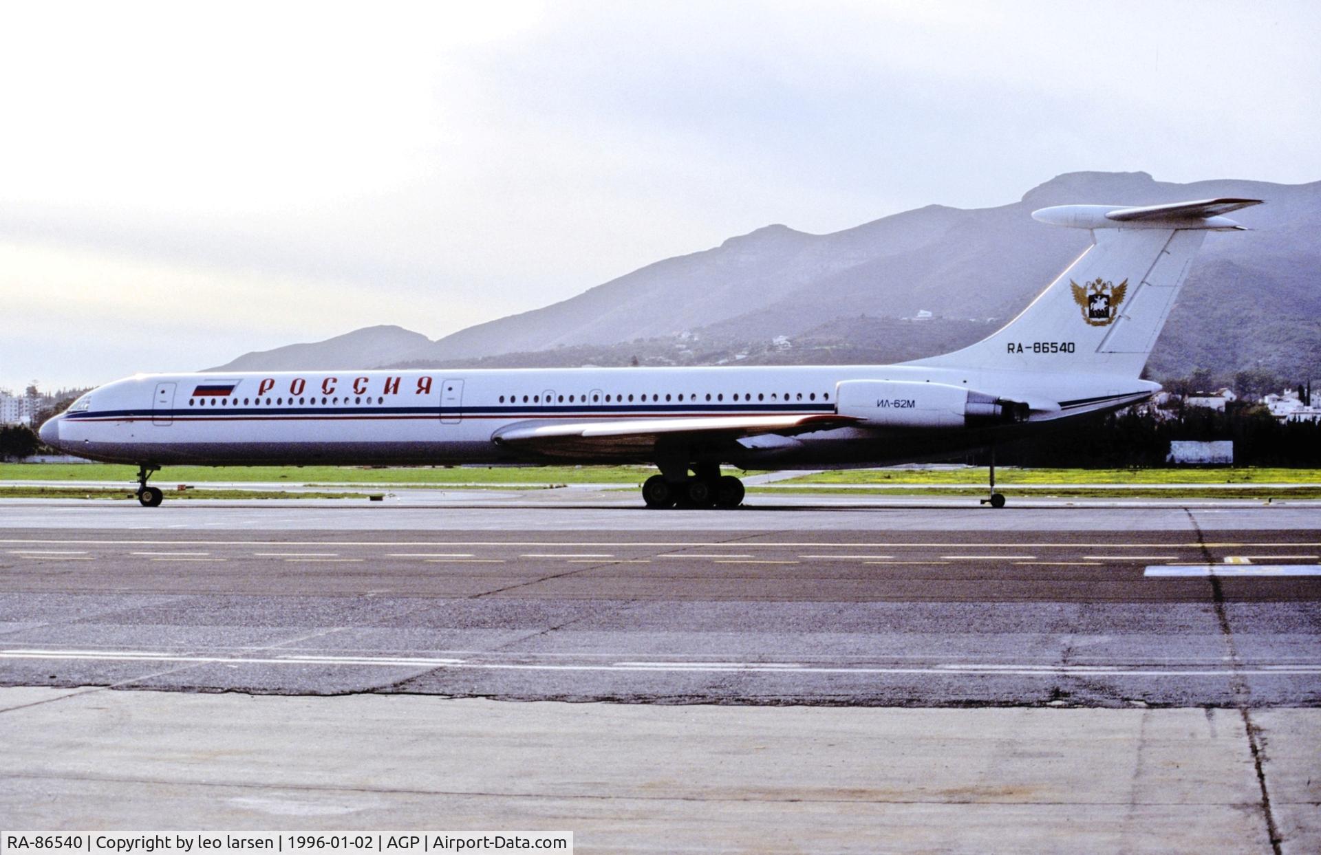 RA-86540, 1985 Ilyushin Il-62M C/N 3546548, Malaga 2.1.1996