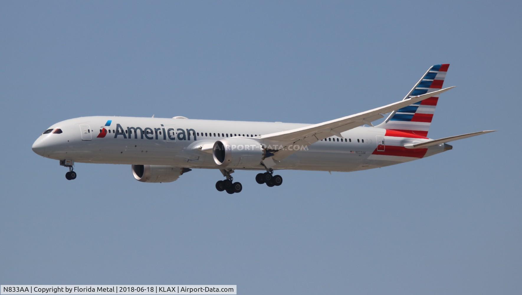 N833AA, 2017 Boeing 787-9 Dreamliner C/N 40645, American
