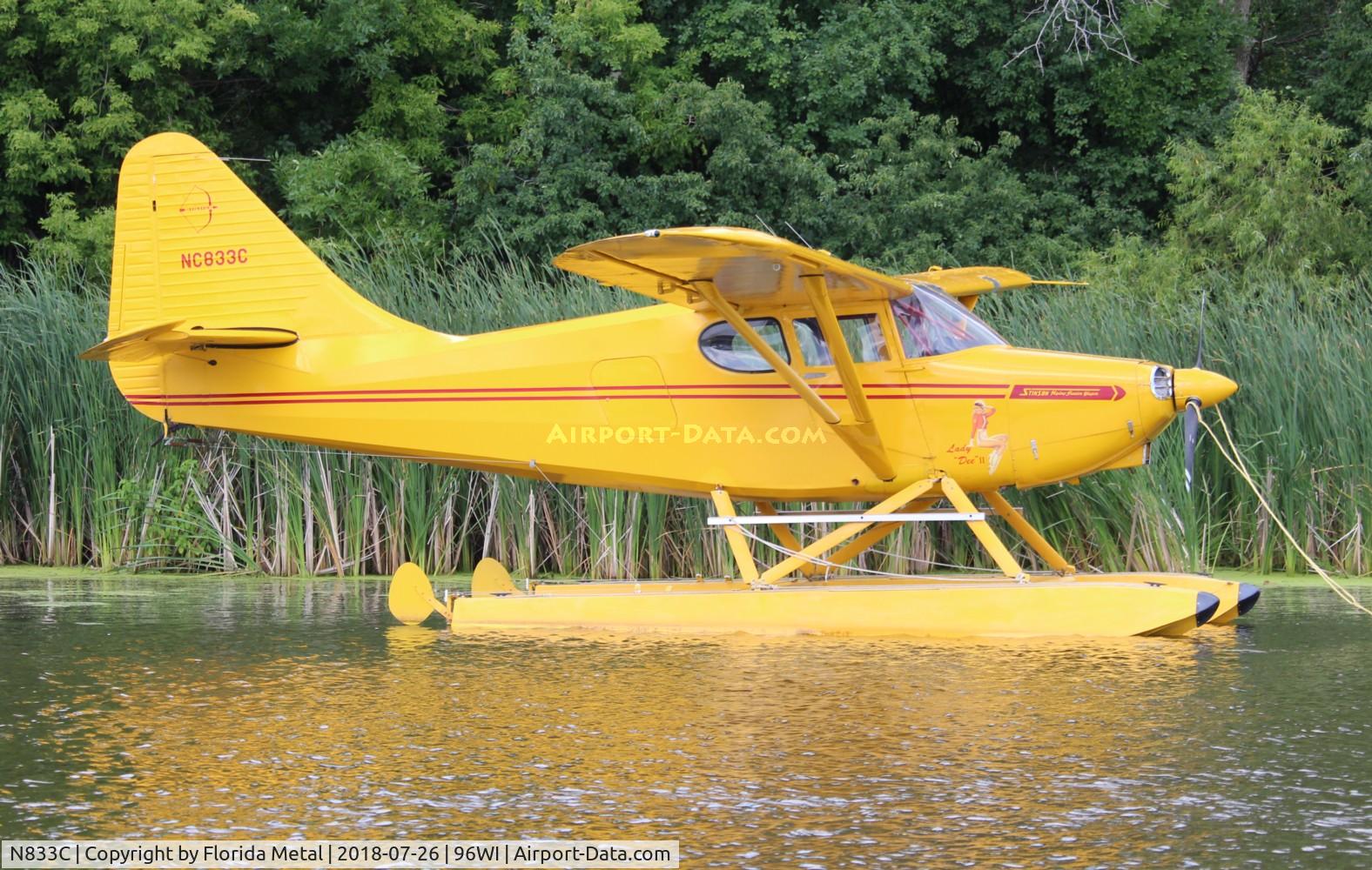 N833C, 1947 Universal Stinson 108-3 C/N 108-3833, Stinson 108-3