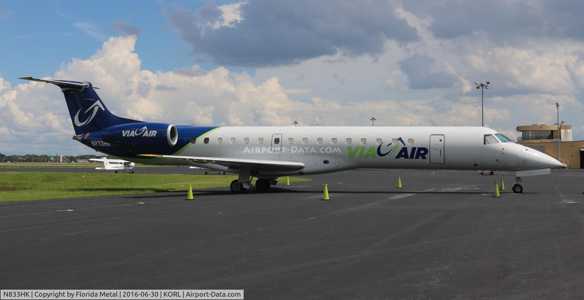 N833HK, 2000 Embraer ERJ-145LR (EMB-145LR) C/N 145240, Via Air