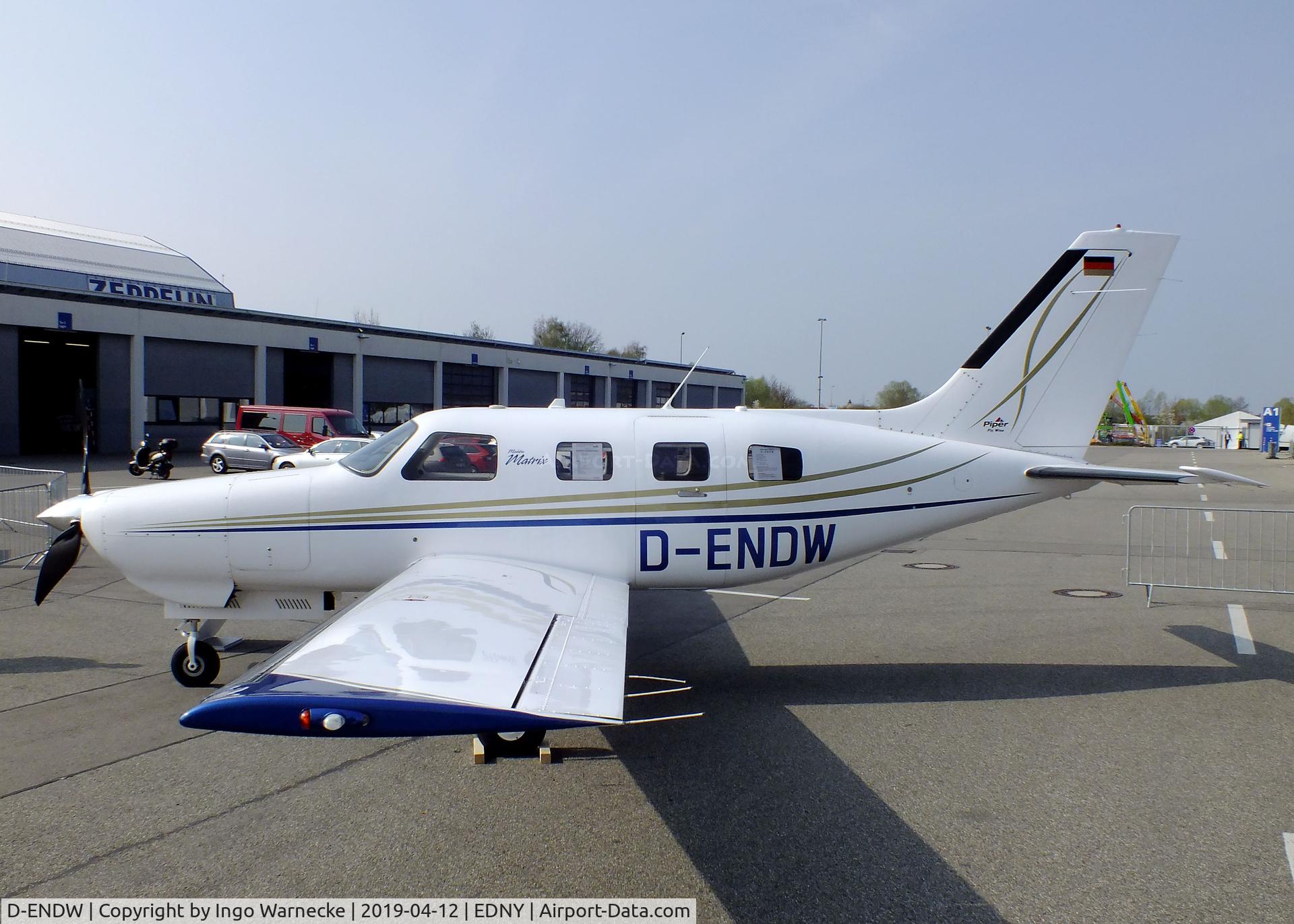 D-ENDW, Piper PA-46R-350T Malibu Matrix C/N 4692125, Piper PA-46R-350T Malibu Matrix at the AERO 2019, Friedrichshafen