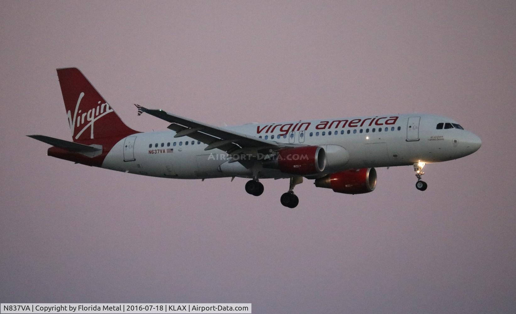 N837VA, 2010 Airbus A320-214 C/N 4558, Virgin America