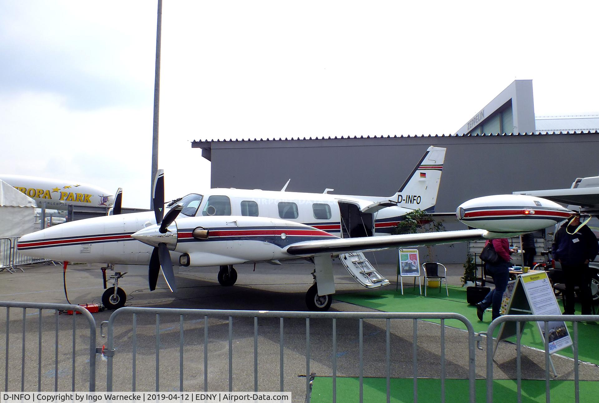 D-INFO, 1981 Piper PA-31T2 Cheyenne IIXL C/N 31T-8166031, Piper PA-31T2 Cheyenne II XL at the AERO 2019, Friedrichshafen
