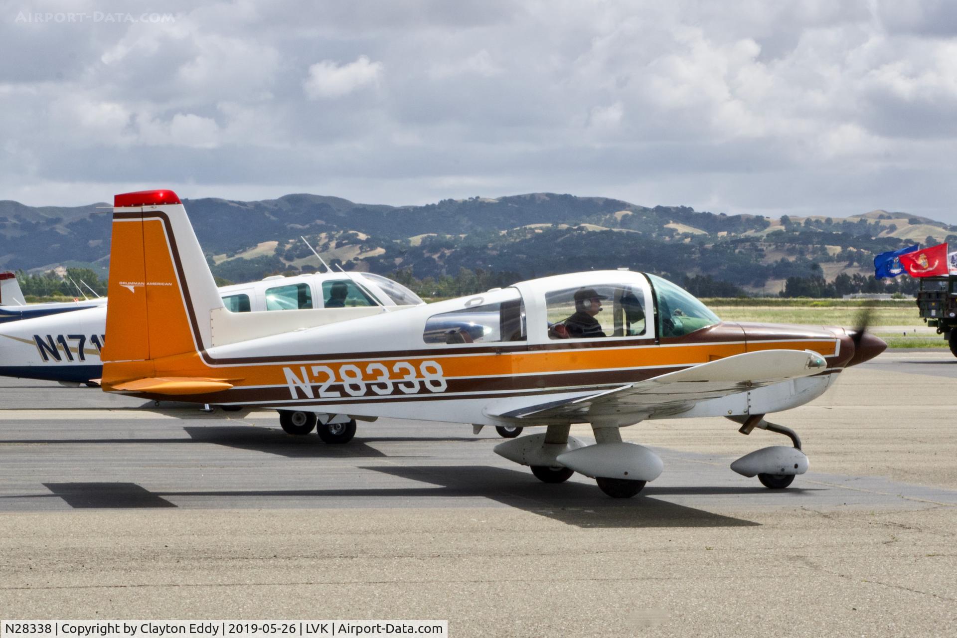N28338, 1977 Grumman American AA-5B Tiger C/N AA5B0569, Livermore Airport California 2019.