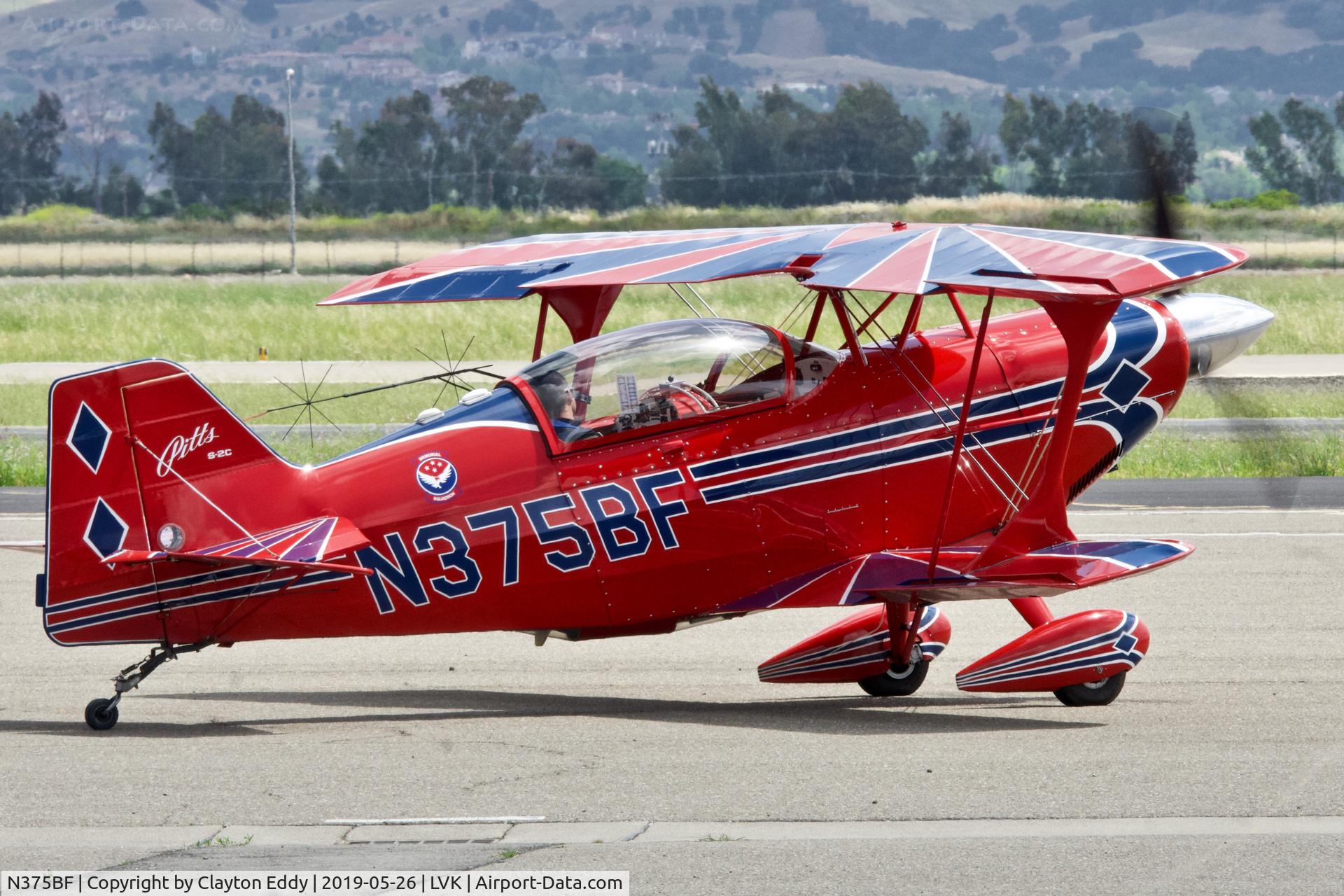 N375BF, 2005 Aviat Pitts S-2C Special C/N 6071, Livermore Airport California 2019.