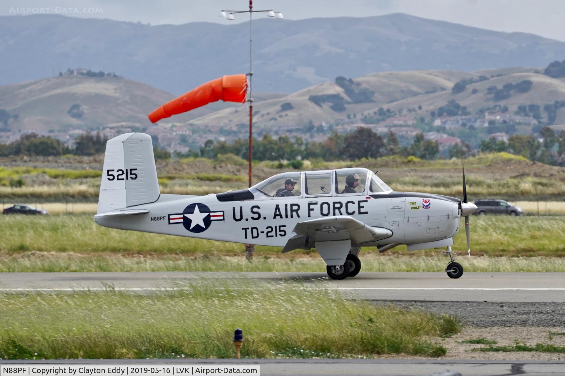 N88PF, 1956 Beech T-34A Mentor Mentor C/N G-772, Livermore Airport California 2019.