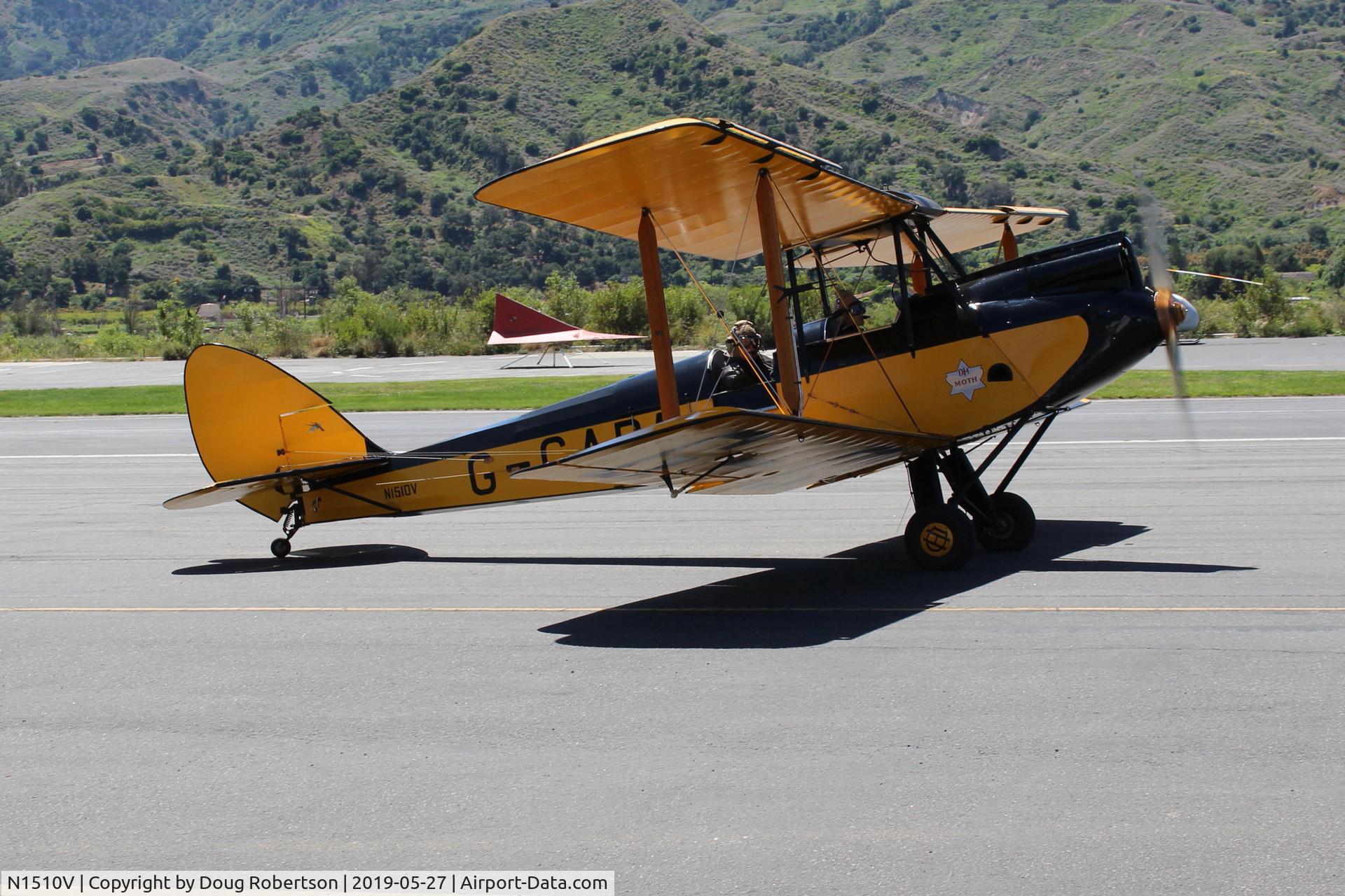 N1510V, 1928 De Havilland DH.60G Gipsy Moth C/N 506, 1948 rebuild DeHavilland DH.60G GIPSY MOTH, DeHavilland Grp.3II inverted in-line air-cooled 120 Hp, taxi back