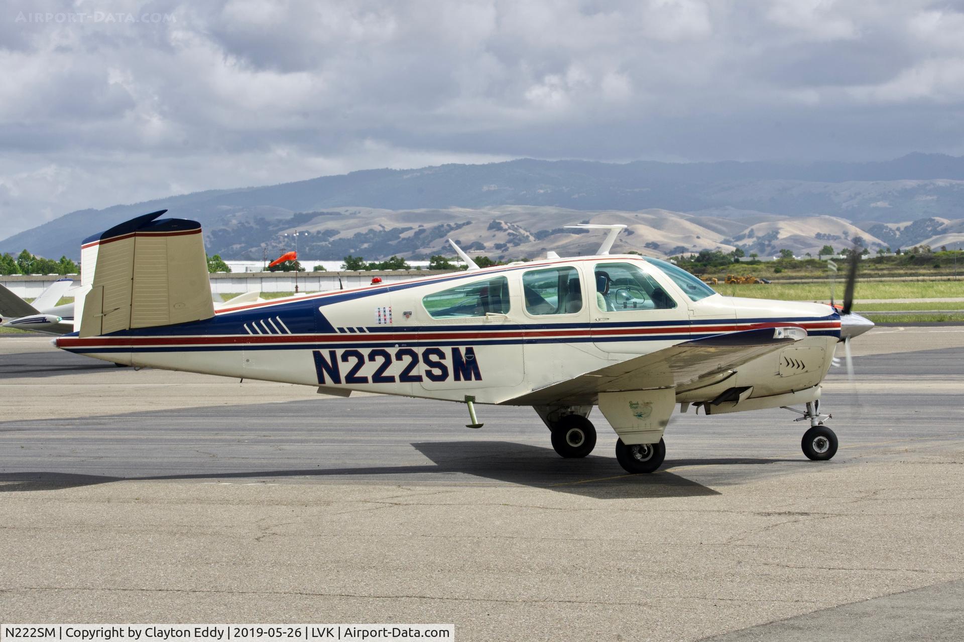 N222SM, 1976 Beech V35B Bonanza C/N D-9958, Livermore Airport California 2019.