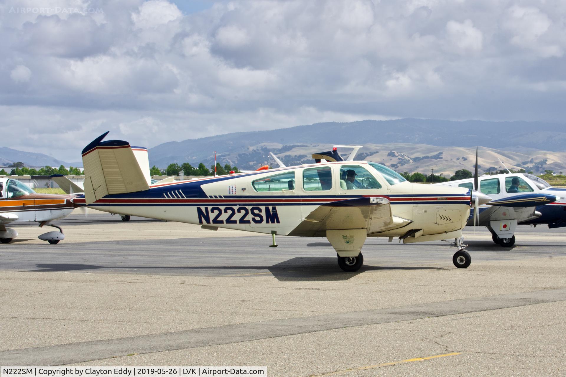 N222SM, 1976 Beech V35B Bonanza C/N D-9958, Livermore Airport California 2019.