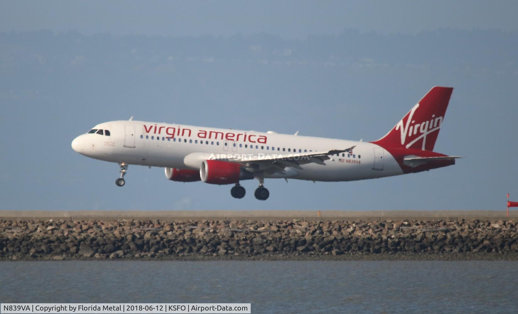 N839VA, 2011 Airbus A320-214 C/N 4610, Virgin America