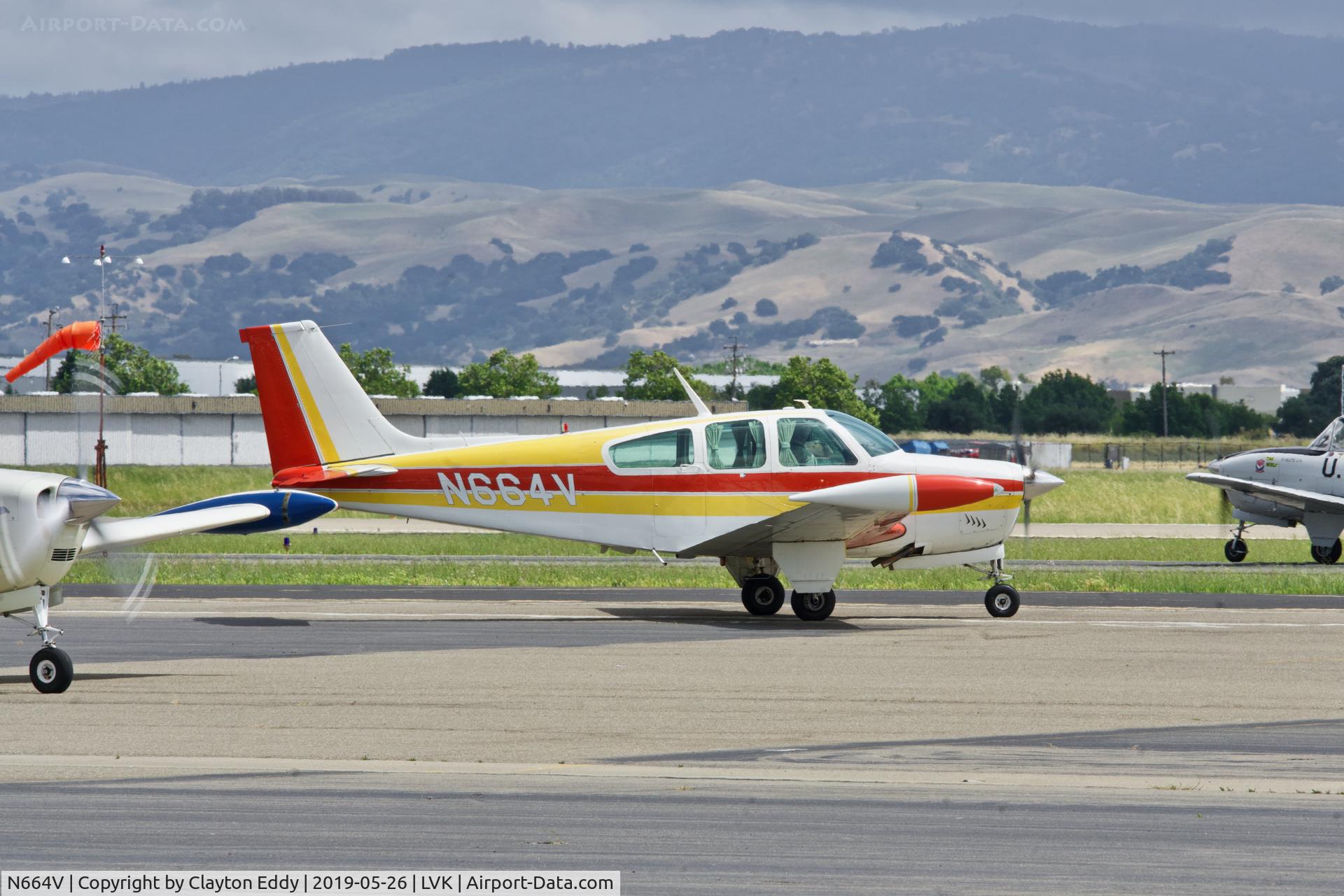 N664V, 1960 Beech 35-A33 Debonair C/N CD-239, Livermore Airport California 2019.
