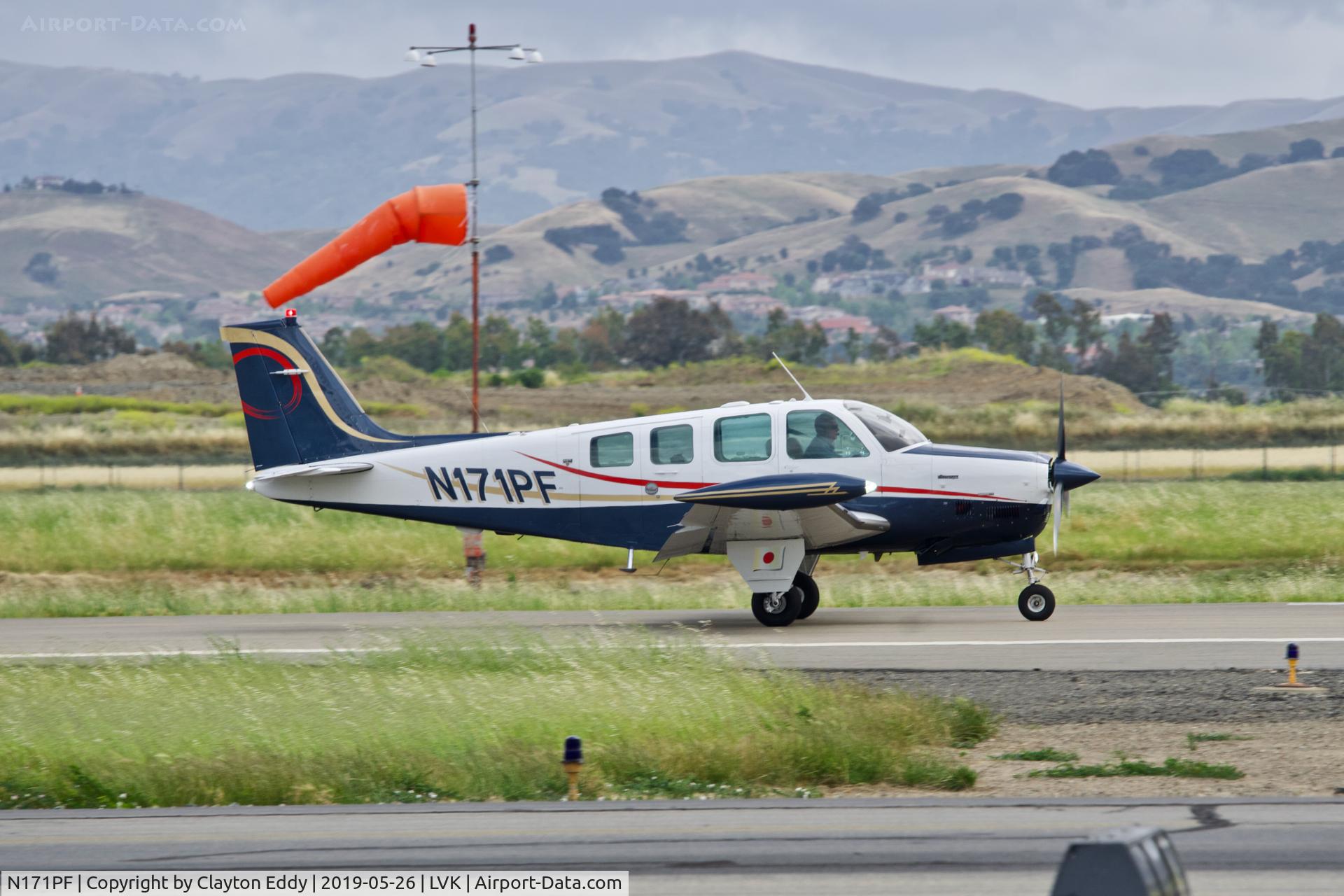 N171PF, 1980 Beech A36TC Bonanza 36 C/N EA-164, Livermore Airport California 2019.