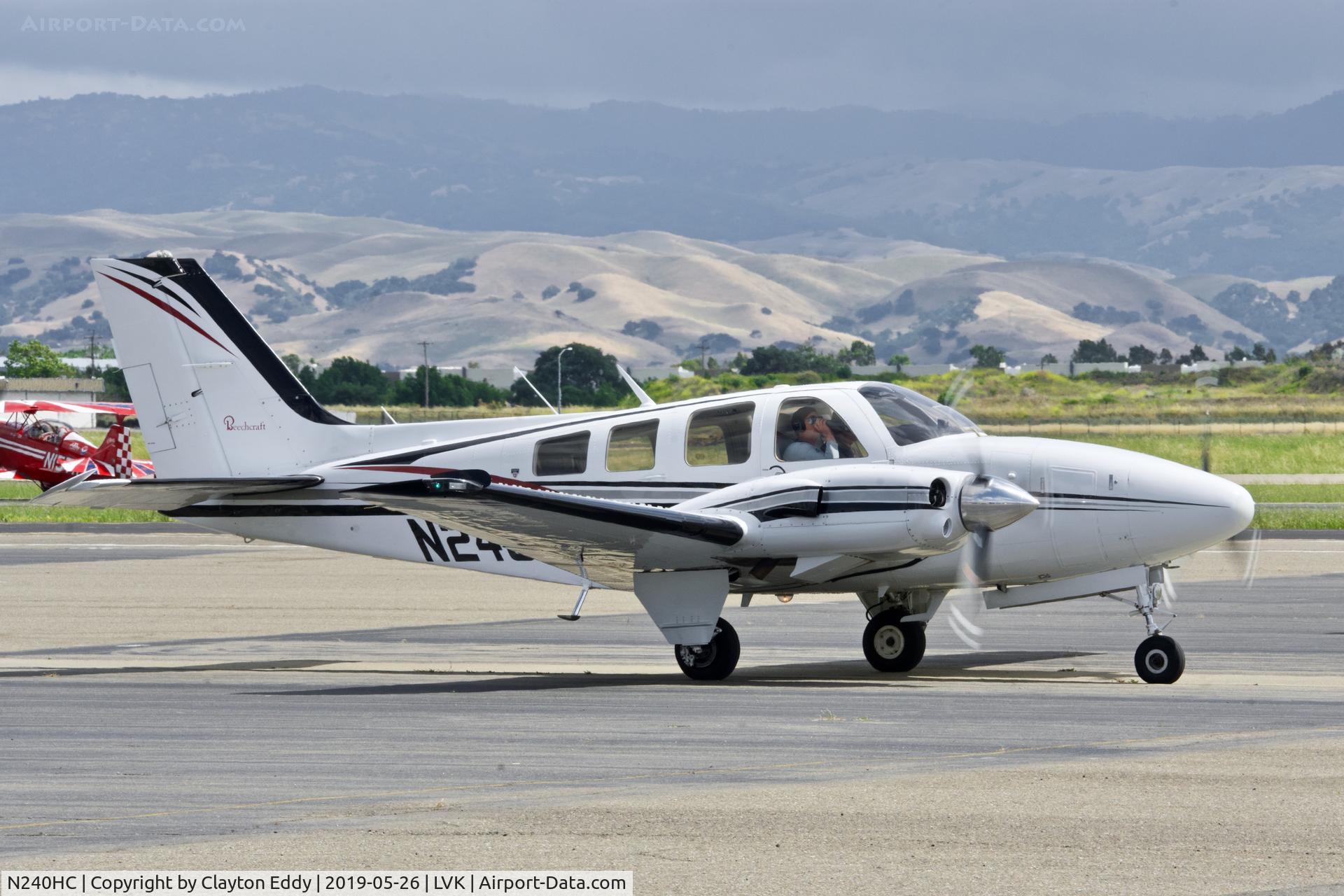 N240HC, 1979 Beech 58P Baron C/N TJ-221, Livermore Airport California 2019.