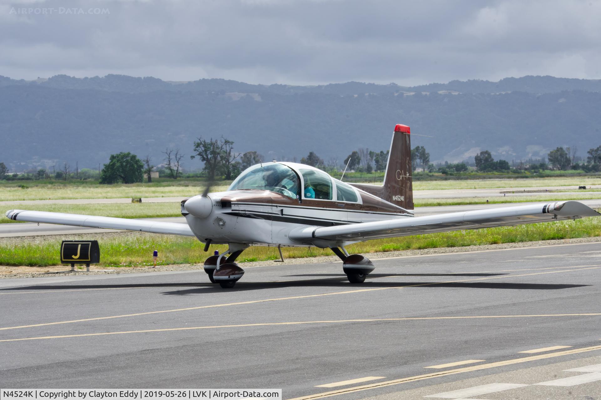 N4524K, 1979 Gulfstream American Corp AA-5B C/N AA5B1100, Livermore Airport California 2019.