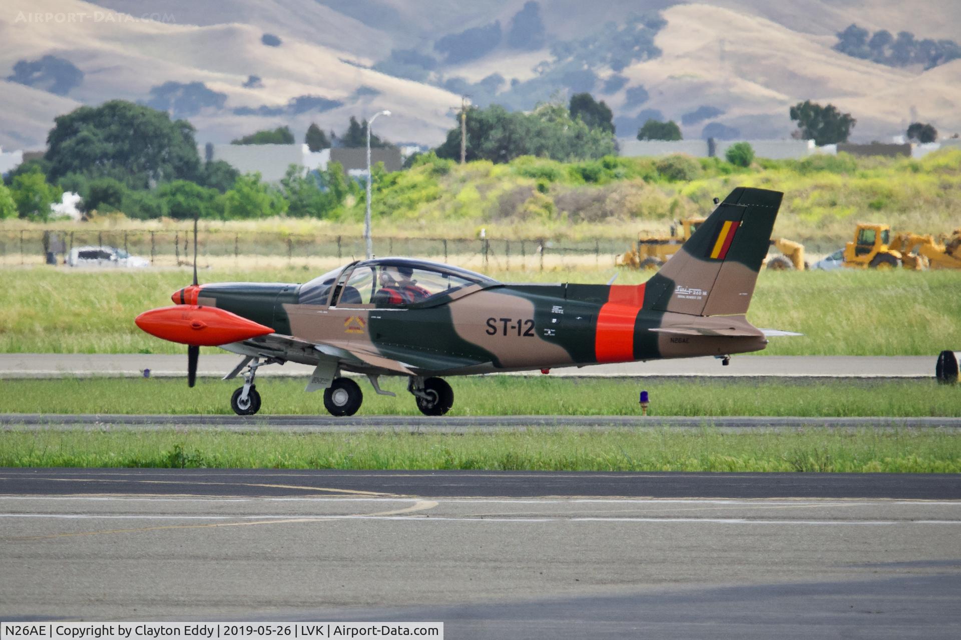 N26AE, 1976 SIAI-Marchetti SF-260B C/N 230/21-06, Livermore Airport California 2019.