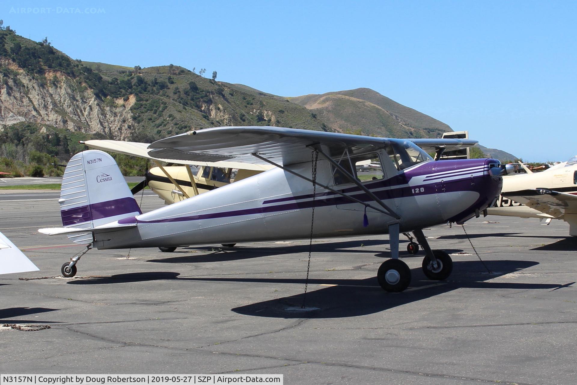 N3157N, 1947 Cessna 120 C/N 13415, 1947 Cessna 120, Continental C85 85 Hp, on transient ramp