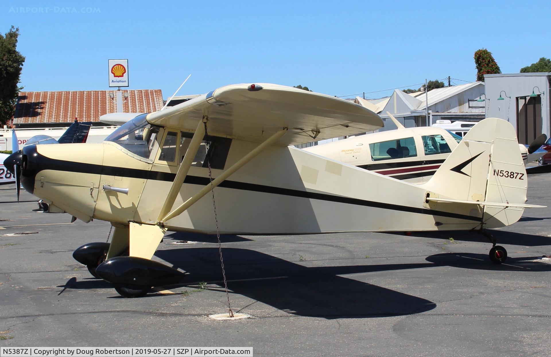N5387Z, 1961 Piper PA-22-108 Colt C/N 22-9156, 1961 Piper PA-22 COLT, Lycoming O-235 108 Hp, on transient ramp