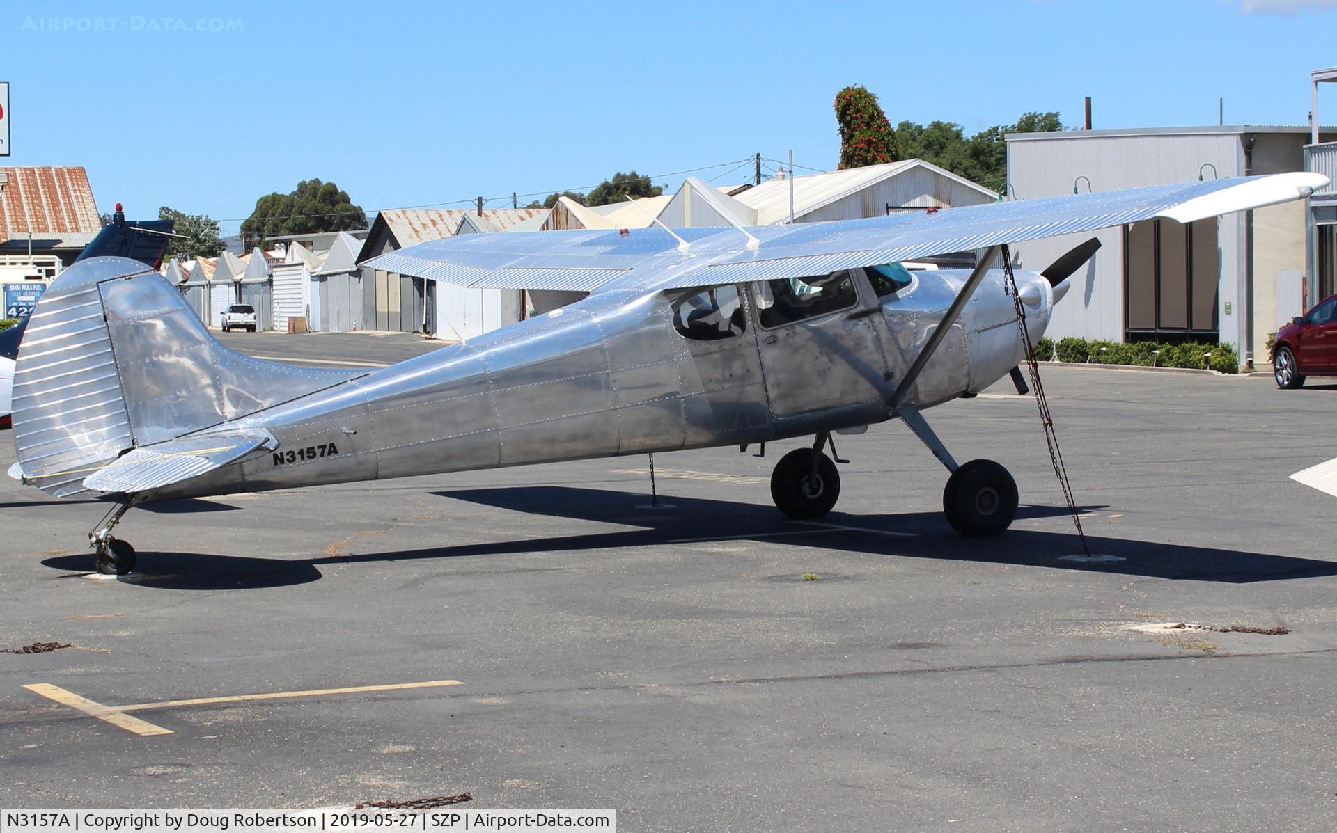 N3157A, 1953 Cessna 170B C/N 25801, 1953 Cessna 170B, Continental C145 145 Hp, on transient ramp