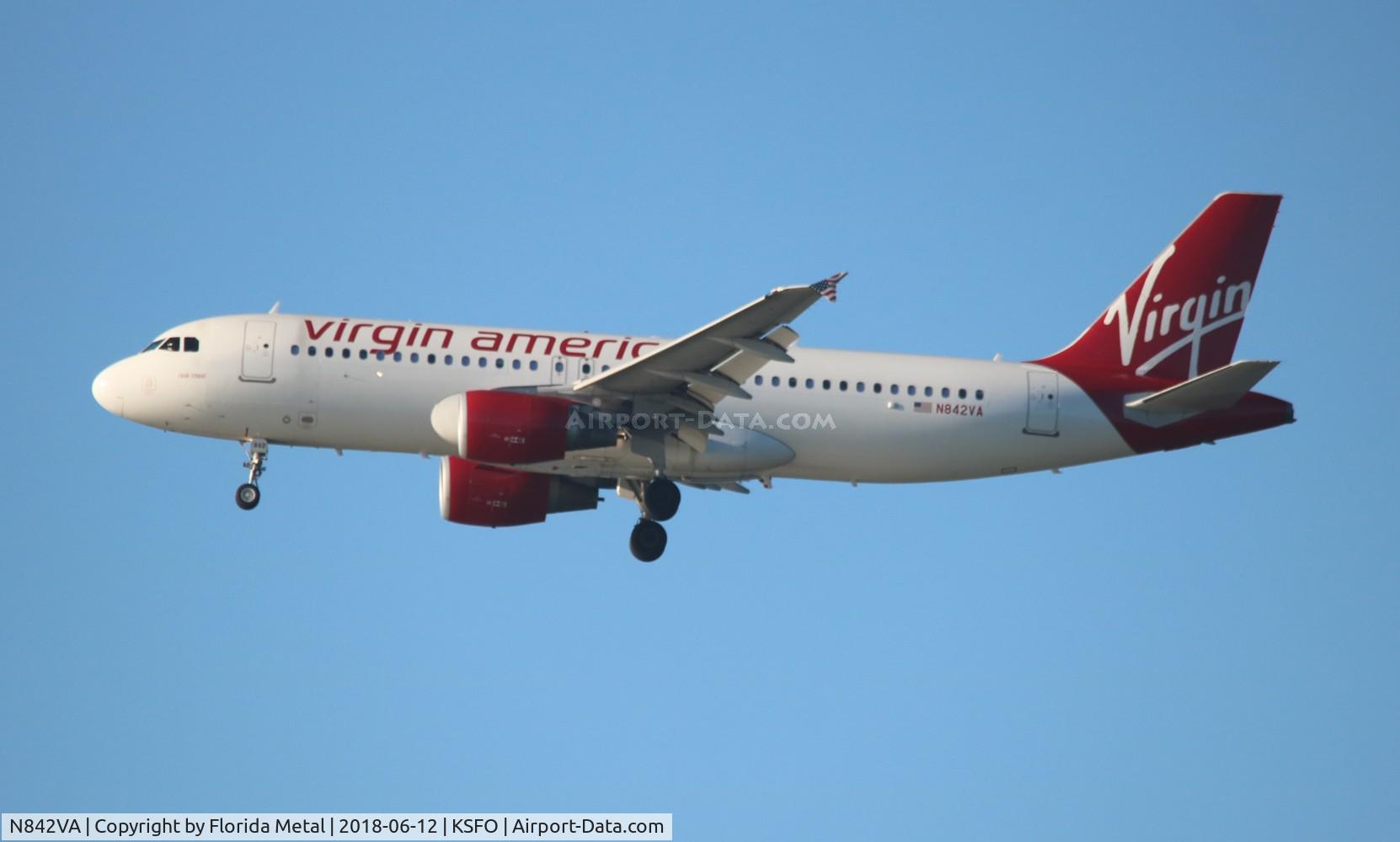 N842VA, 2011 Airbus A320-214 C/N 4805, Virgin America