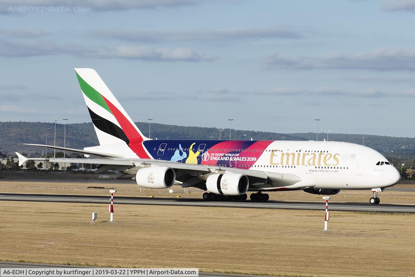 A6-EOH, 2014 Airbus A380-861 C/N 174, Airbus A380-388. Emirates A6-EOH, YPPH 22/03/19.