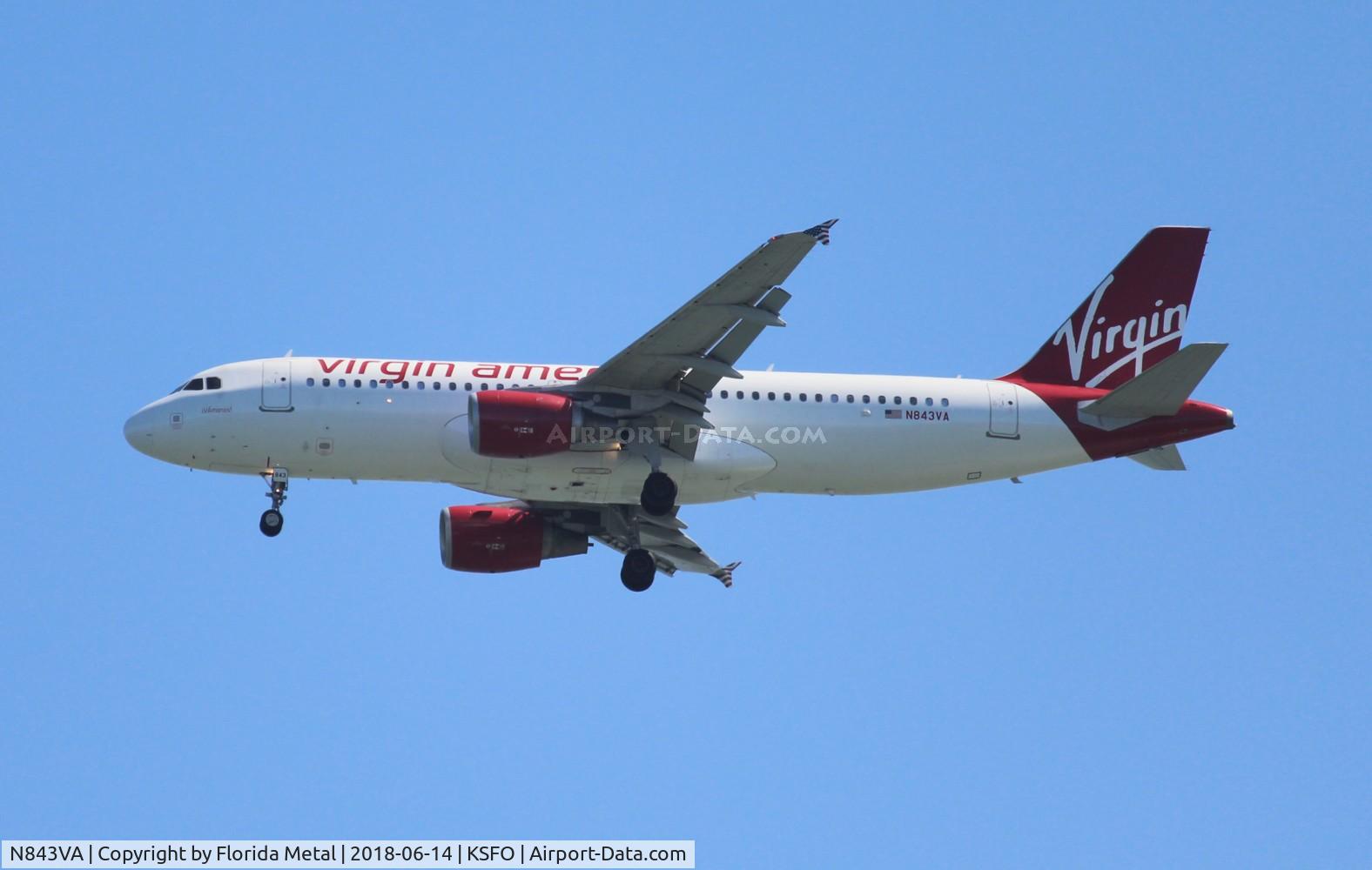 N843VA, 2011 Airbus A320-214 C/N 4814, Virgin America