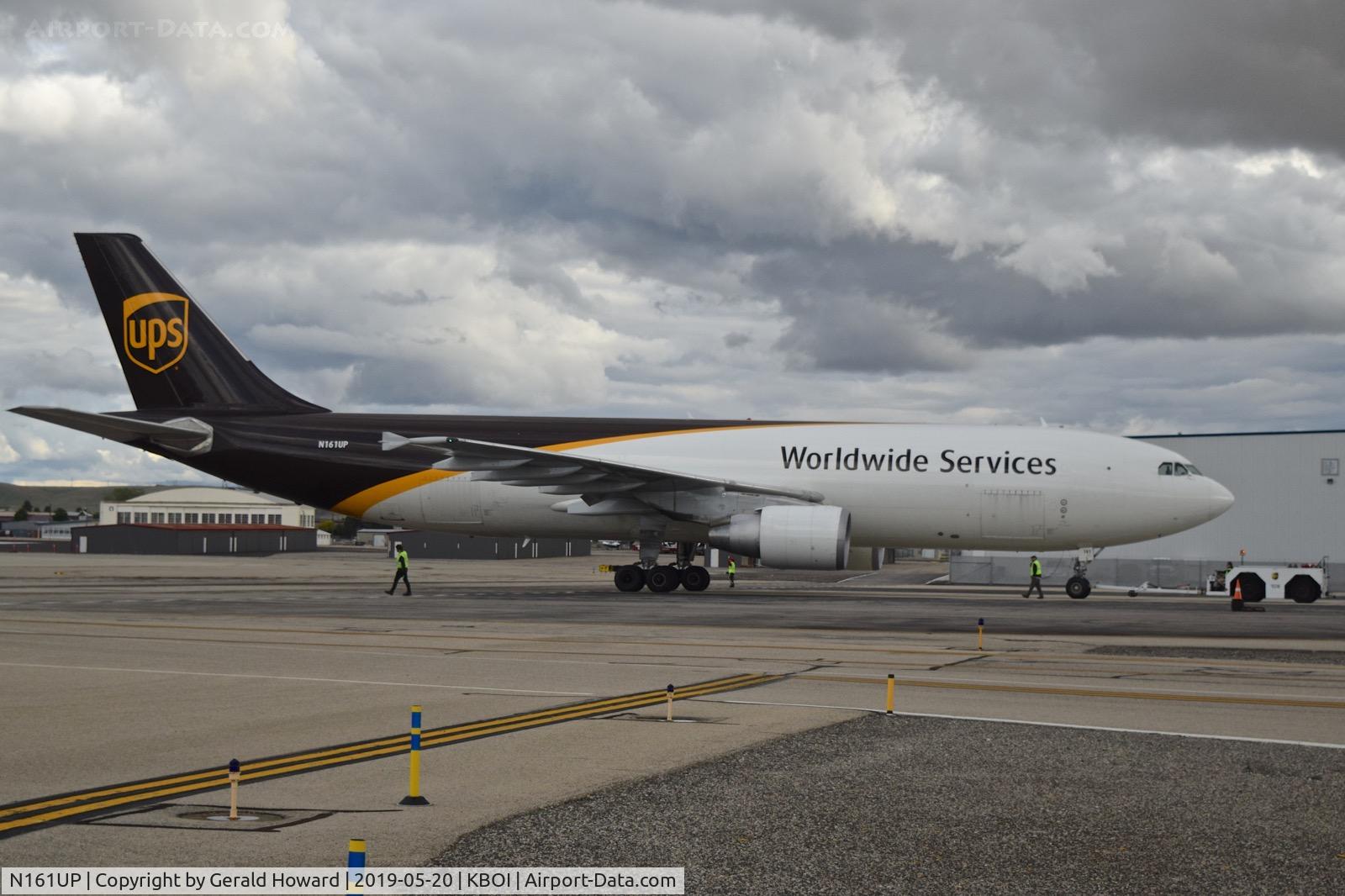 N161UP, 2004 Airbus A300F4-622R C/N 0850, Push back from the UPS ramp.