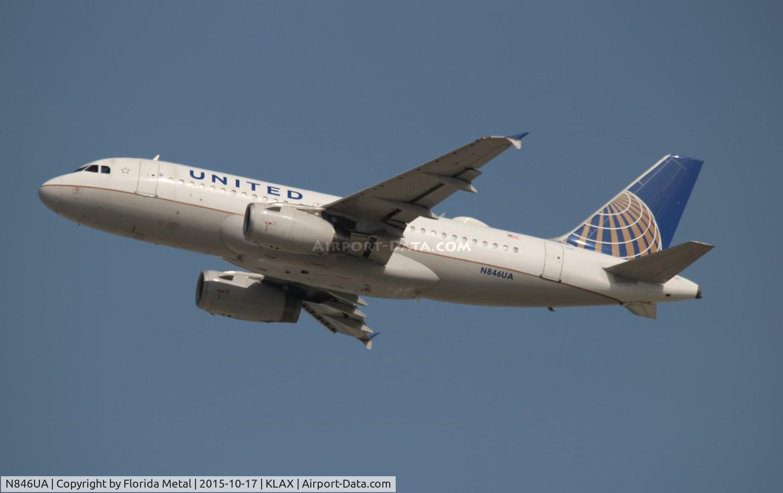 N846UA, 2001 Airbus A319-131 C/N 1600, United