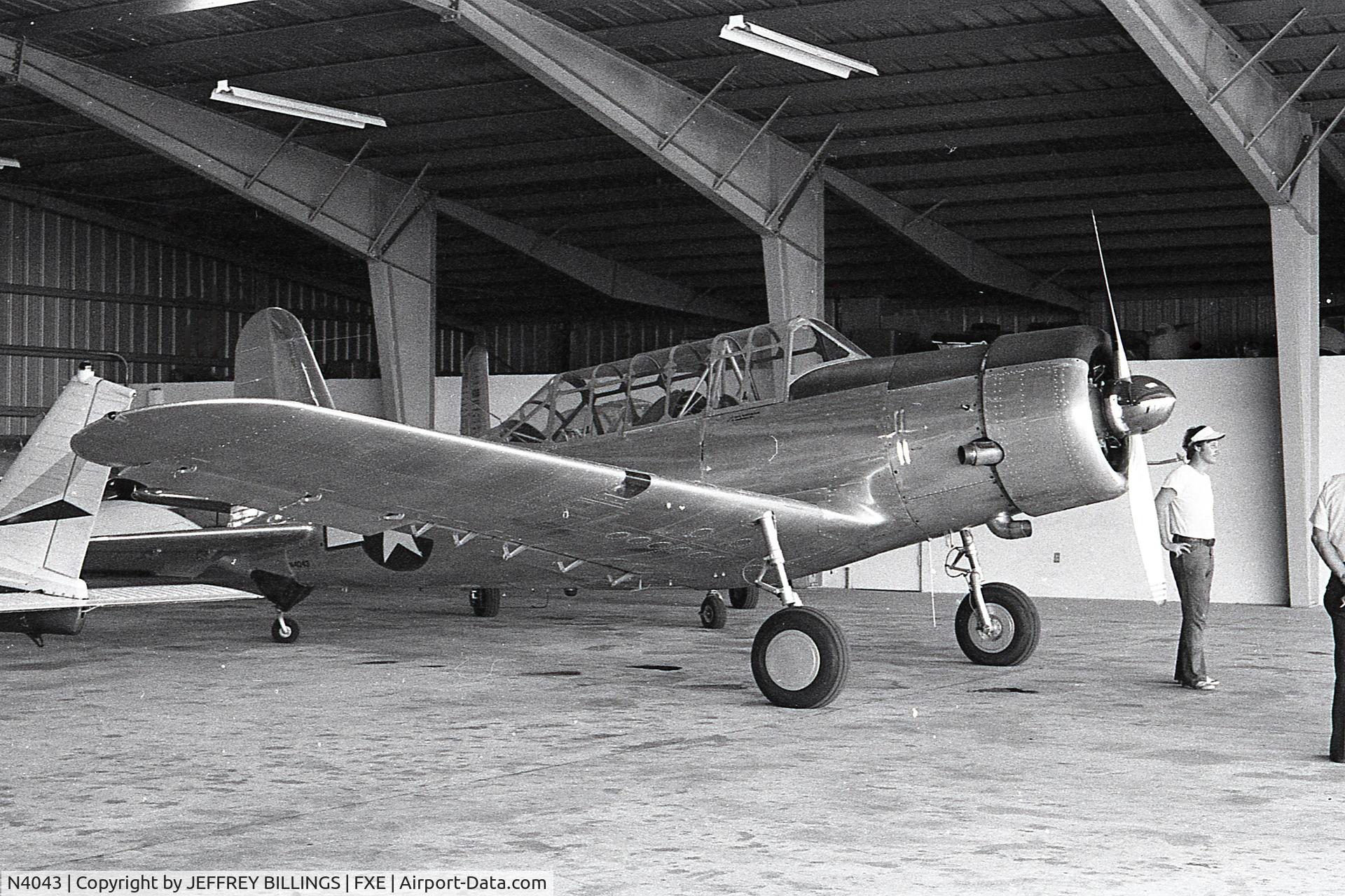 N4043, 1942 Consolidated Vultee BT-13A C/N 5712, Taken at Ft. Lauderdale Executive Airport in 1978.