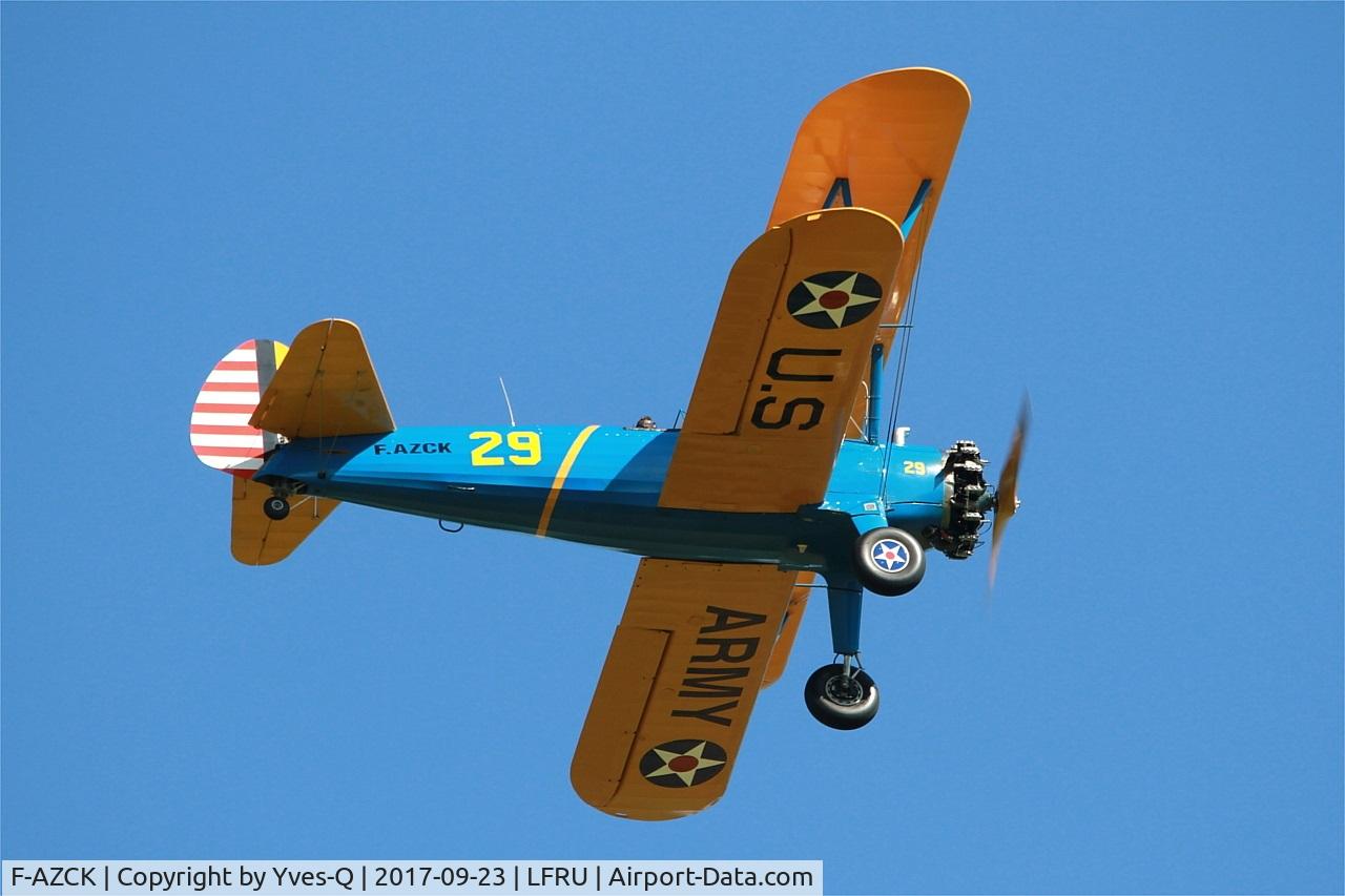 F-AZCK, 1941 Boeing A75N1 (PT-17) C/N 75-1653, Boeing A75N1, On display, Morlaix-Ploujean airport (LFRU-MXN) air show 2017