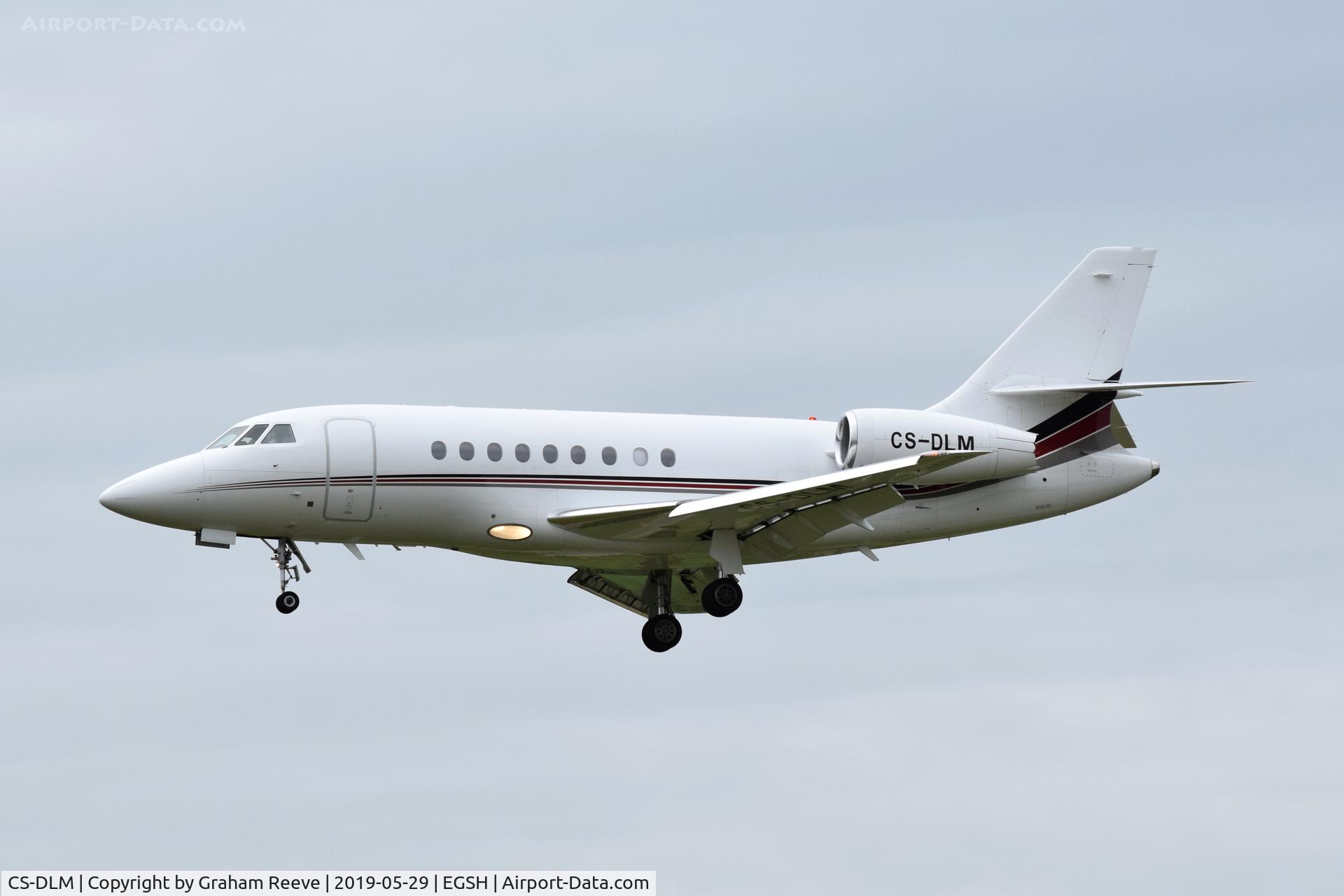 CS-DLM, 2006 Dassault Falcon 2000EX C/N 91, Landing at Norwich.