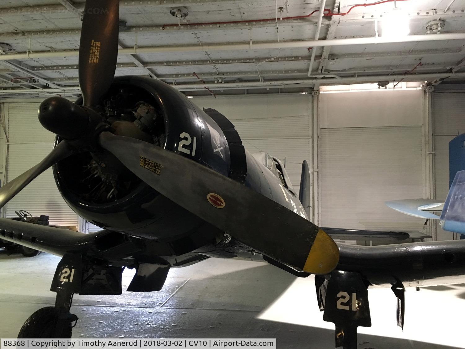 88368, Goodyear FG-1D C/N 88368, Goodyear FG-1D, c/n: 88368, Ditched in Lake Washington, June 1947. Recovered in good condition from Lake Washington, WA, June 14, 1984.