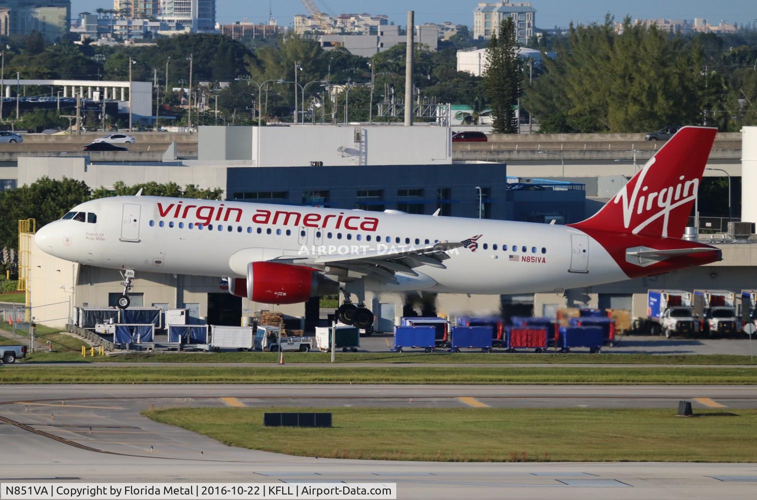 N851VA, 2012 Airbus A320-214 C/N 4999, Virgin America
