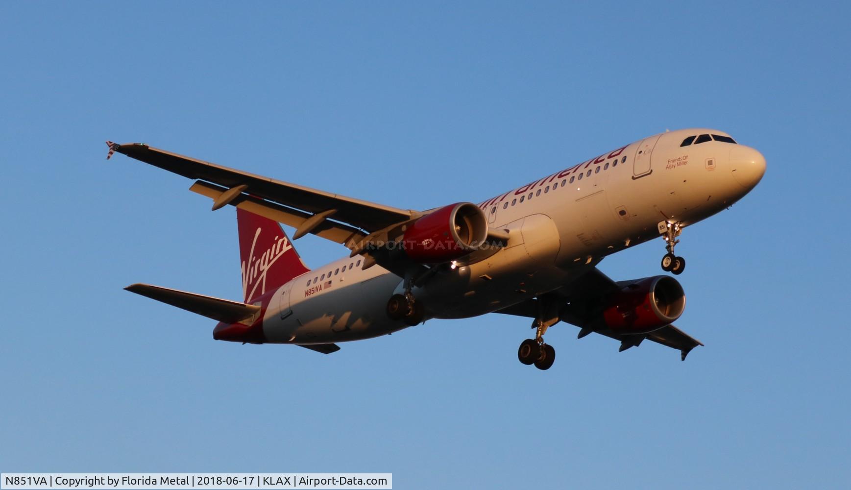 N851VA, 2012 Airbus A320-214 C/N 4999, Virgin America