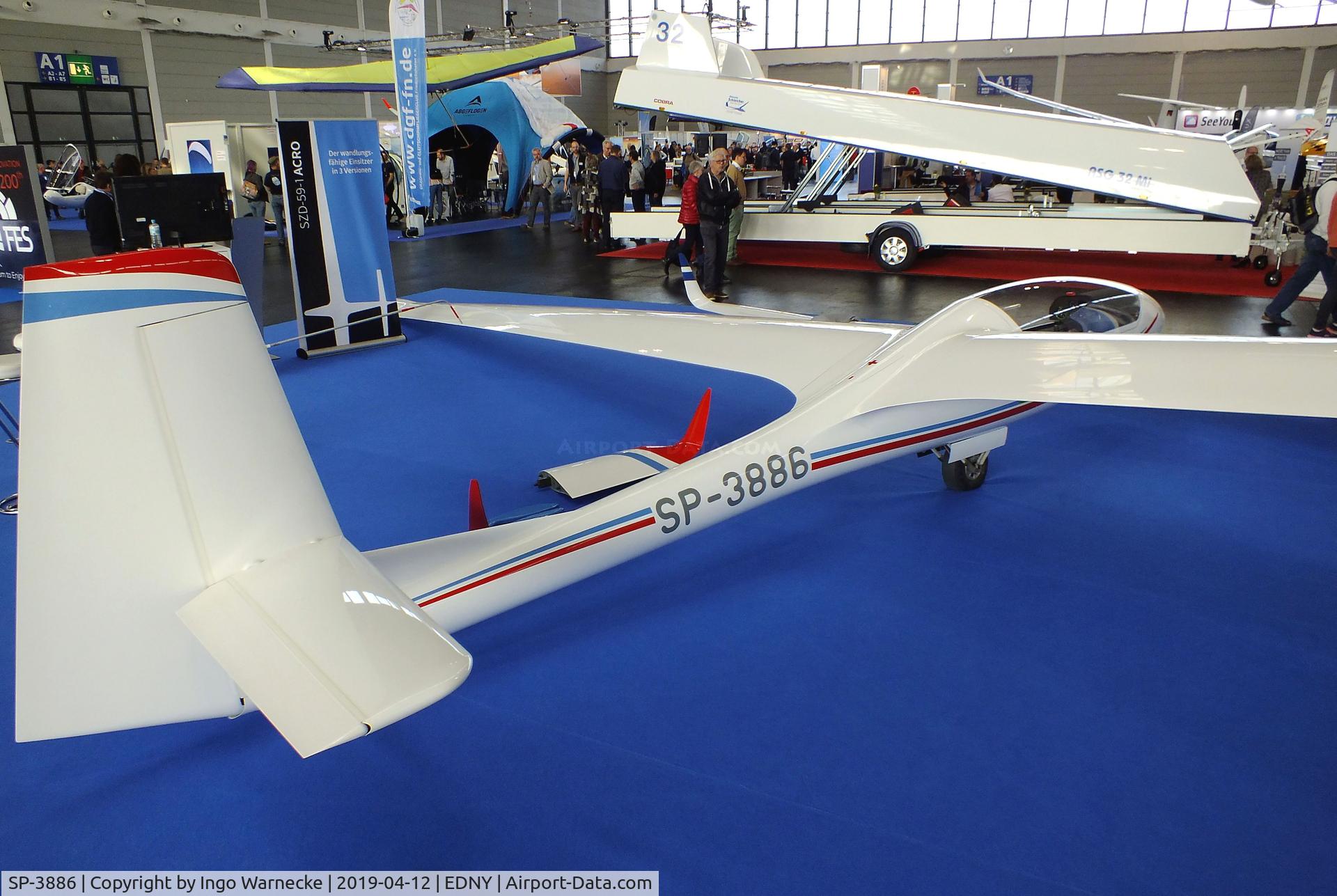 SP-3886, 2014 PZL-Bielsko SZD-59 Acro C/N 590.A.14.017, PZL-Bielsko SZD-59 Acro at the AERO 2019, Friedrichshafen