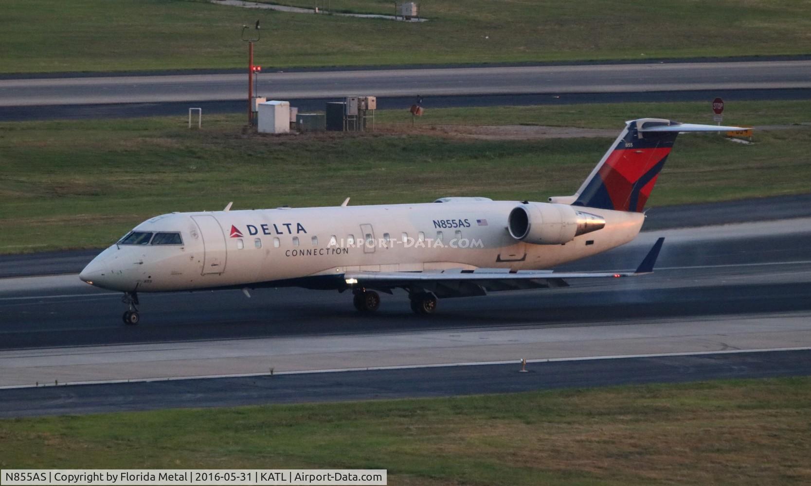 N855AS, 2000 Bombardier CRJ-200ER (CL-600-2B19) C/N 7395, Delta Connection