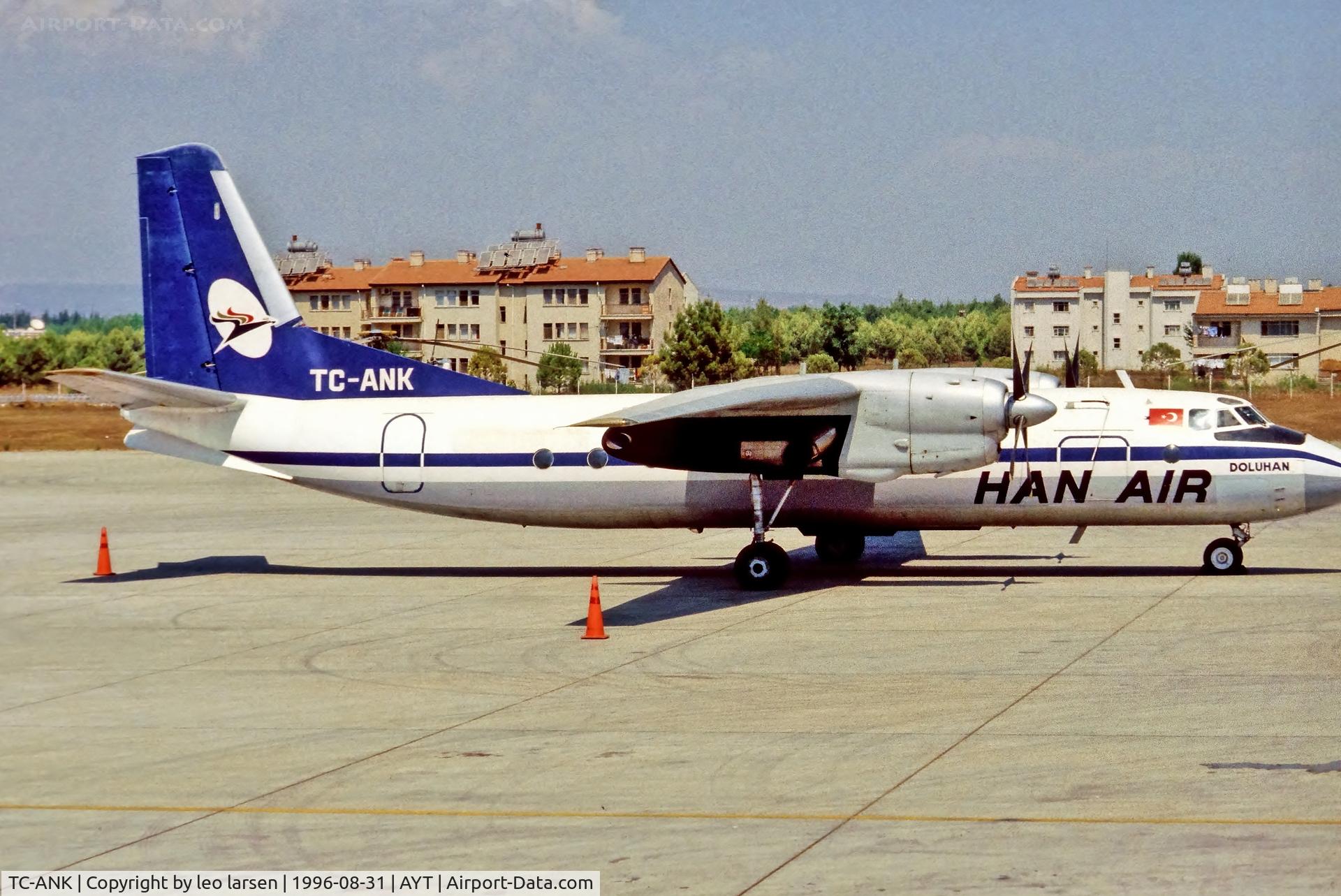 TC-ANK, 1971 Antonov An-24B C/N 1730 72 06, Antalya 31.8.1996