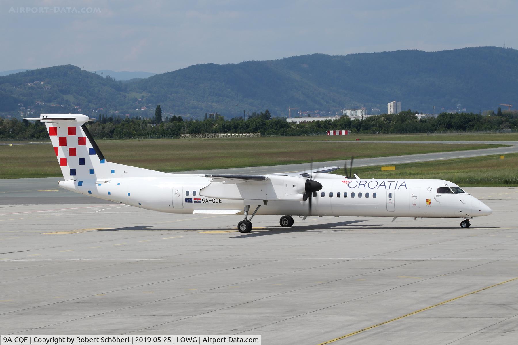 9A-CQE, 2010 De Havilland Canada DHC-8-402Q Dash 8 C/N 4300, 9A-CQE @ LOWG 2019
