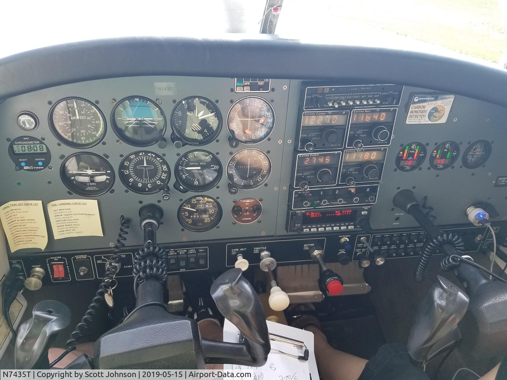 N7435T, 1959 Cessna 172A C/N 47035, Instruments panel 7435T