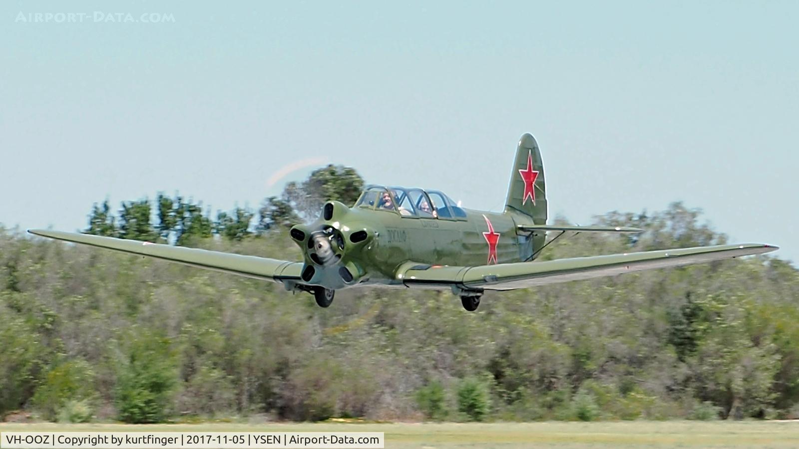 VH-OOZ, 1954 Yakovlev Yak-18 C/N 1332013, Yakolev Yak 18, VH-OOZ. Nov 2017 Serpentine airfield.